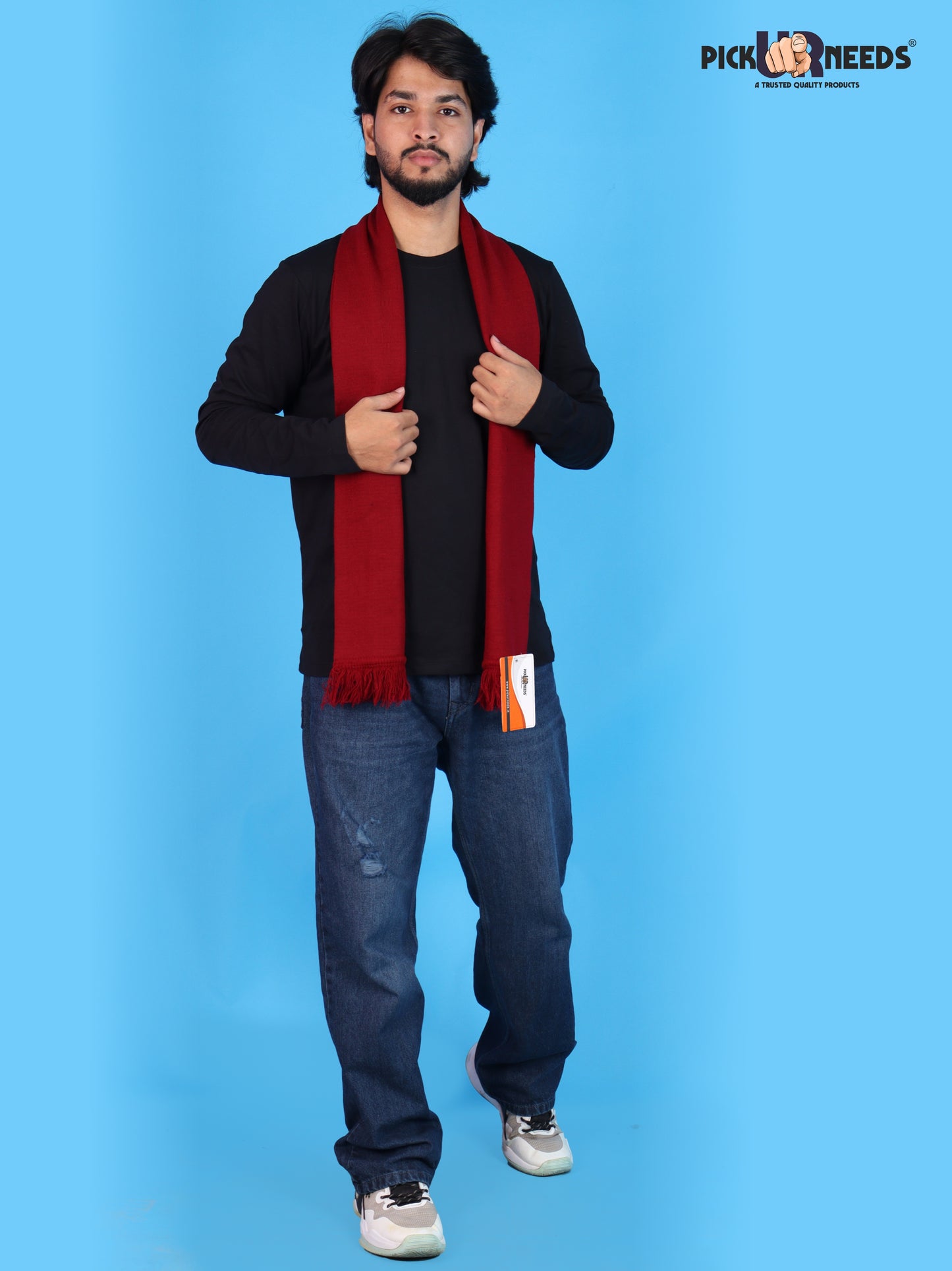 Pick Ur Needs Mens Winter Muffler Scarf for Boys & Men Soft Warm Neck Wrap Stole Lightweight Shawl