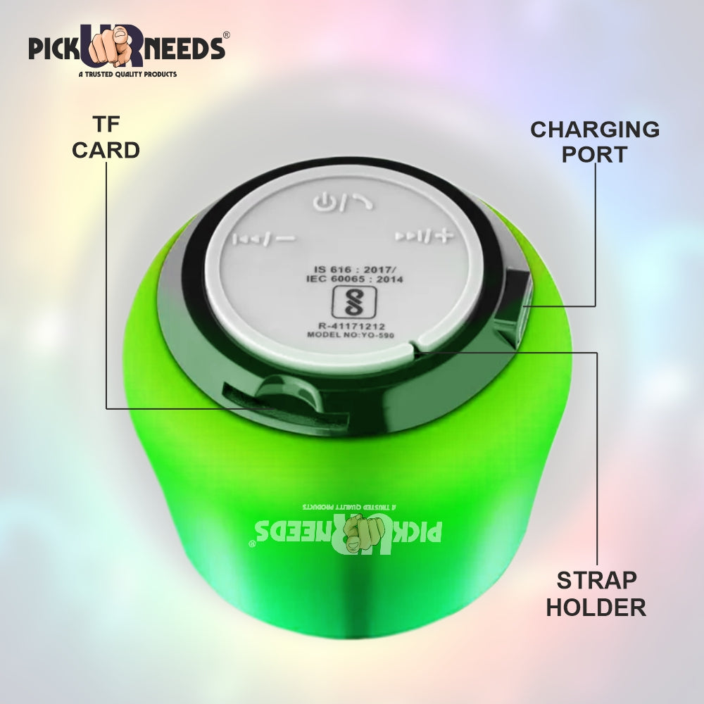 Pick Ur Needs  Mini TWS Metal Body Rechargeable Speaker With Calling Function / TF Card Support 8 W Bluetooth Speaker  (Green, 5.0 Channel) Be the first to Review this product