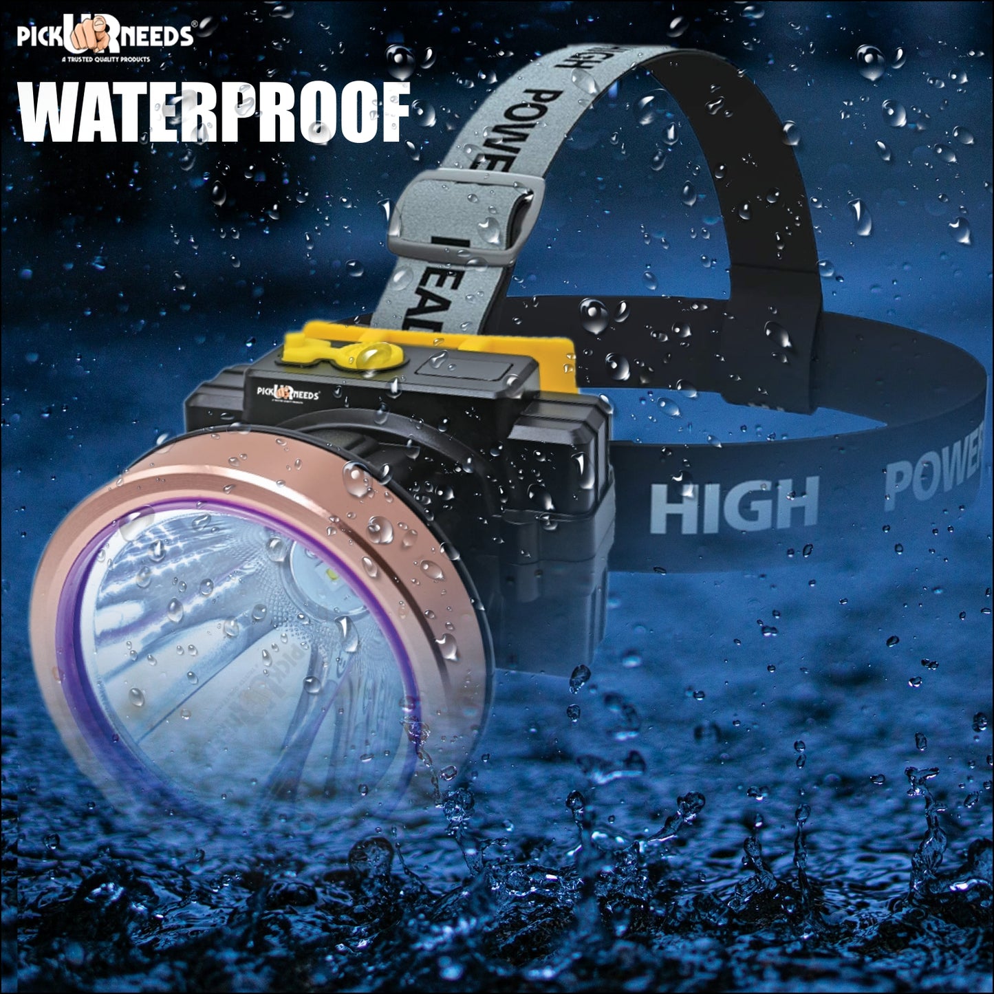 Pick Ur Needs 200W Laser Rechargeable Headlamp With Straps For Outdoor Usage 3600 mAh Battery 5 hrs Torch Emergency Light