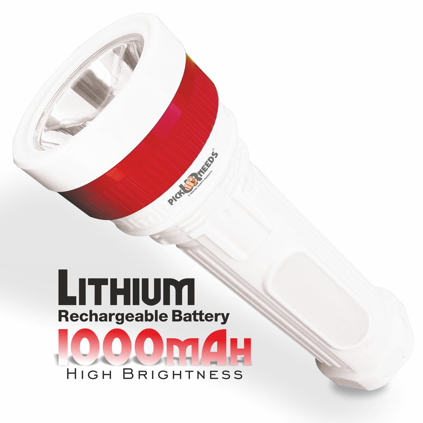 Pick Ur Needs Emergency Rechargeable Mini Torch Pocket LED Light With 1000 mAh Lithium Battery Torch