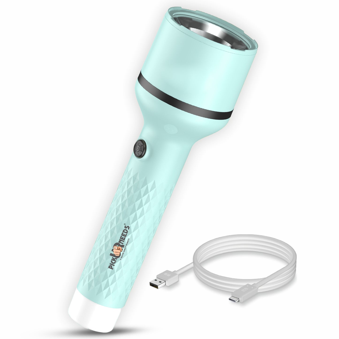 Pick Ur Needs Rechargeable Emergency Torch Light With 4 Multiple Mode Light Type C Fast Charge 5 hrs Lantern Emergency Light  (Blue)