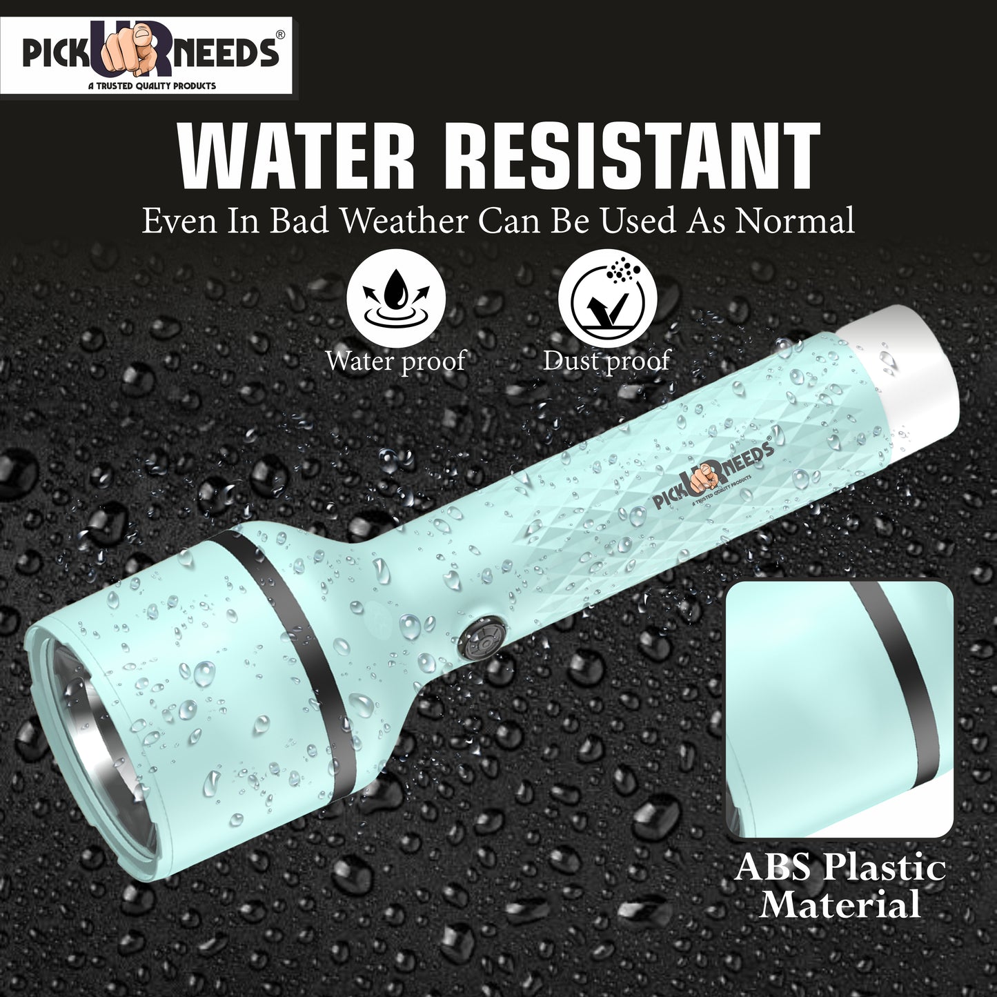 Pick Ur Needs Rechargeable Emergency Torch Light With 4 Multiple Mode Light Type C Fast Charge 5 hrs Lantern Emergency Light  (Blue)