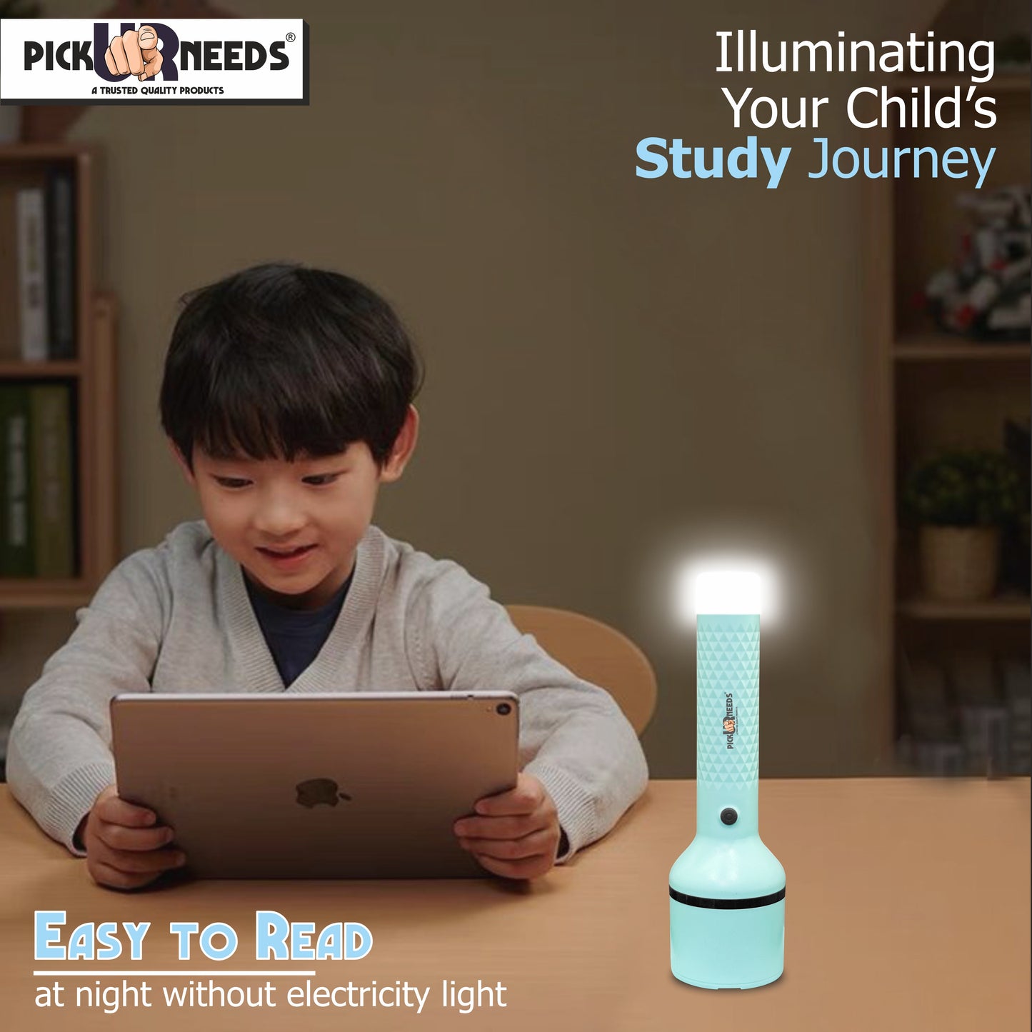 Pick Ur Needs Rechargeable Emergency Torch Light With 4 Multiple Mode Light Type C Fast Charge 5 hrs Lantern Emergency Light  (Blue)