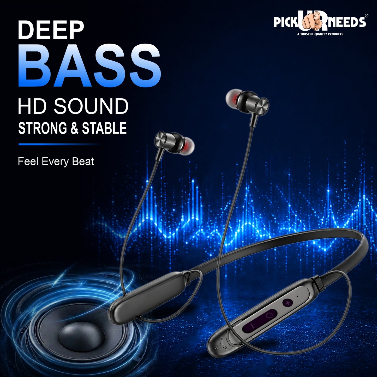 Stylish Premium Wireless Bluetooth Headphones with Powerful Bass