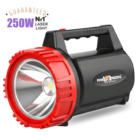 Pick Ur Needs 250W High Power LED Laser Search Light Long Distance Rechargeable Emergency Torch Heavy Duty Handheld Spotlight with Handle