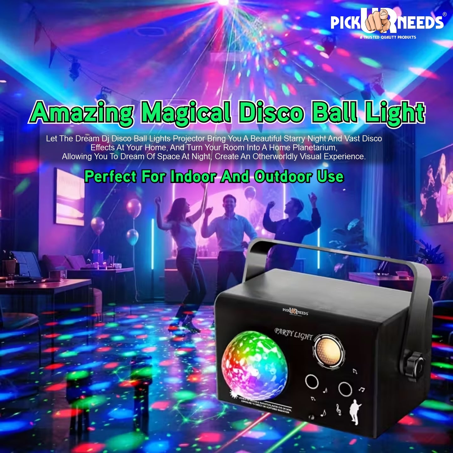 Pick Ur Needs 1 LEDs 14 m Multicolor Color Changing Disco Rice Lights