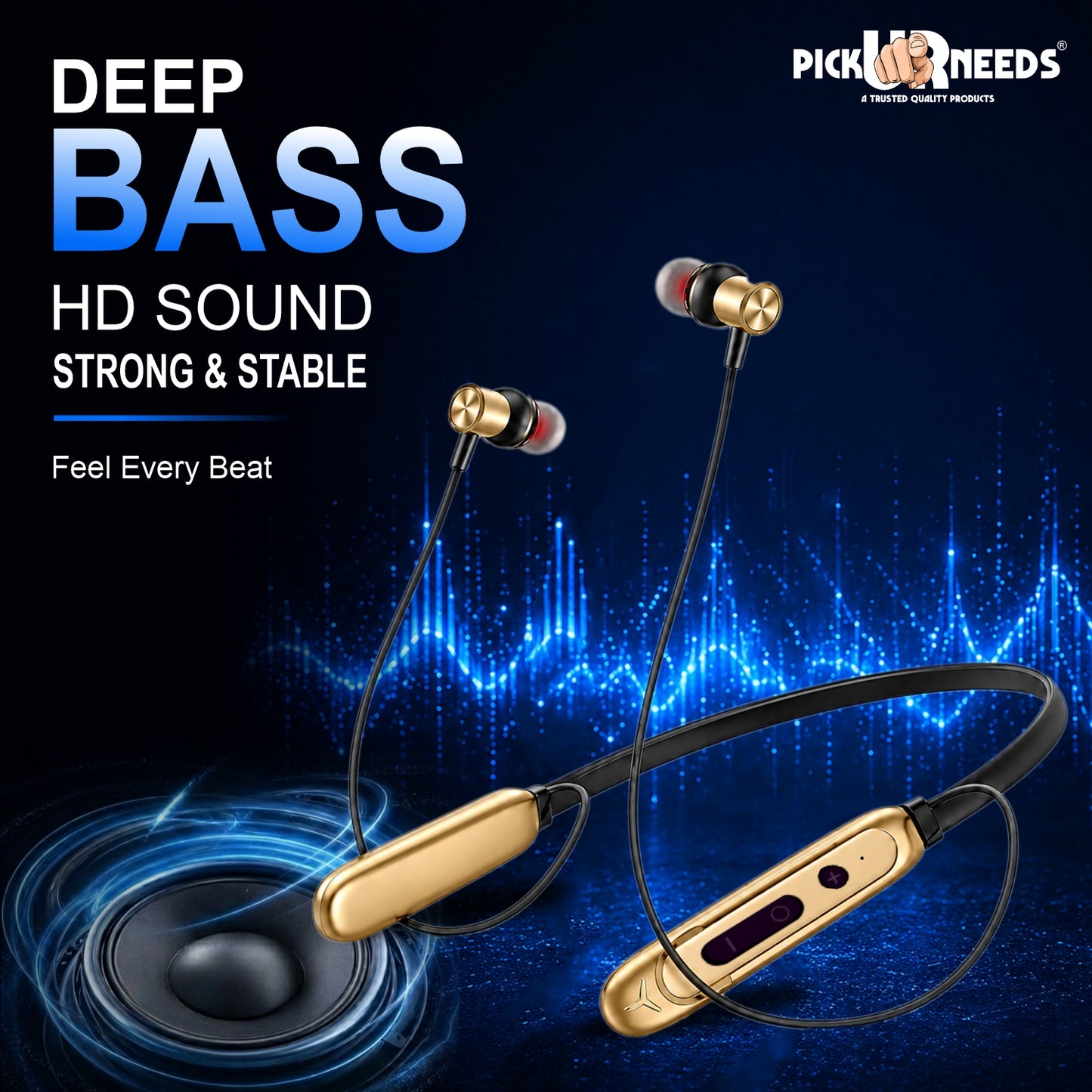 Stylish Premium Wireless Bluetooth Headphones with Powerful Bass