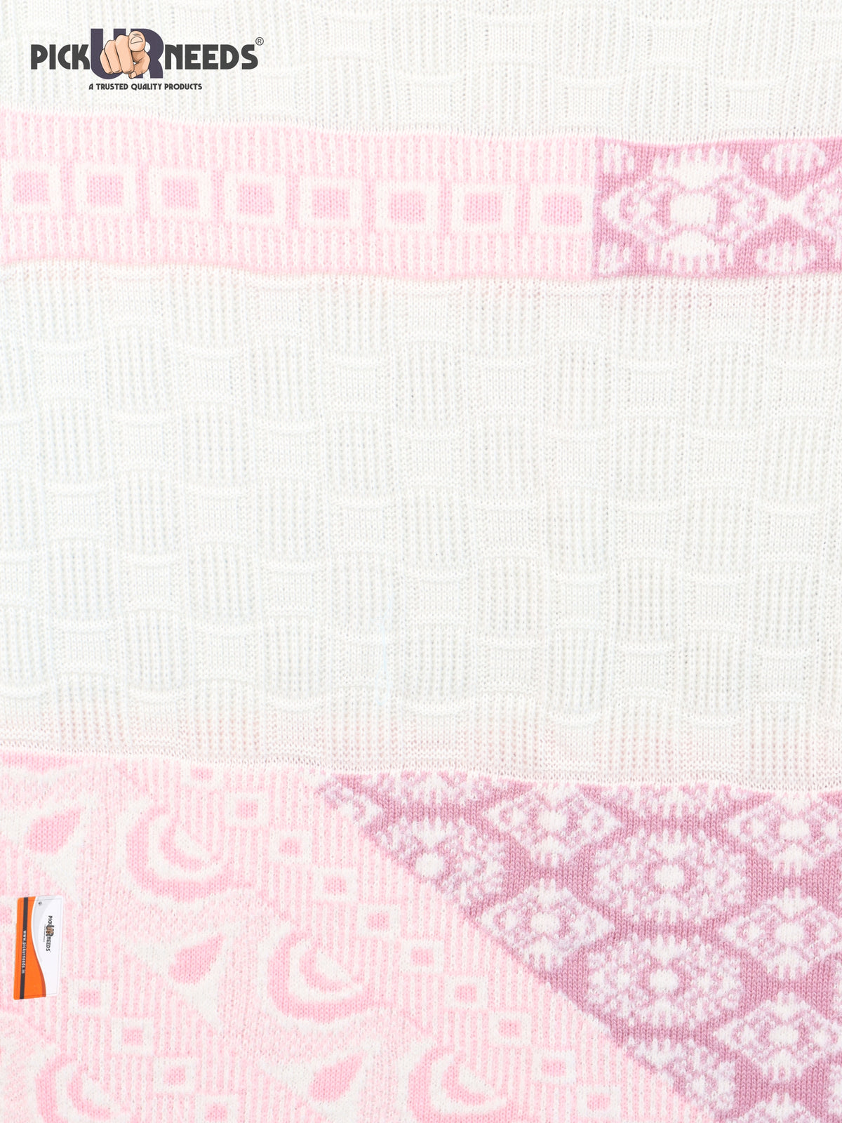 Pick Ur Needs Winter Girls & Womens Woolen Shawl, Soft Warm Printed Wrap with Elegant Pattern & Fringe Border