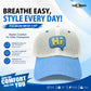 Pick Ur Needs Teenager Stylish Mesh Cap Lightweight Breathable Baseball Hat with “Hi” Embroidery Sun Protection Adjustable Snapback Cap for Boys & Girls