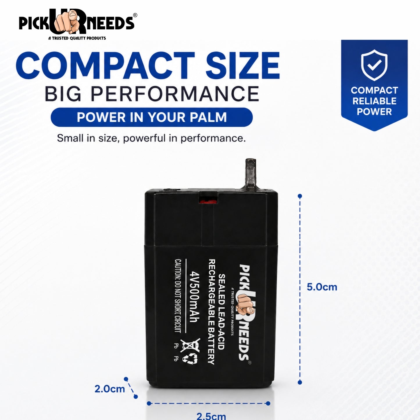 Pick Ur Needs Compact 4V 500mAh Sealed Lead Acid  for Long-Lasting Backup Power  Battery