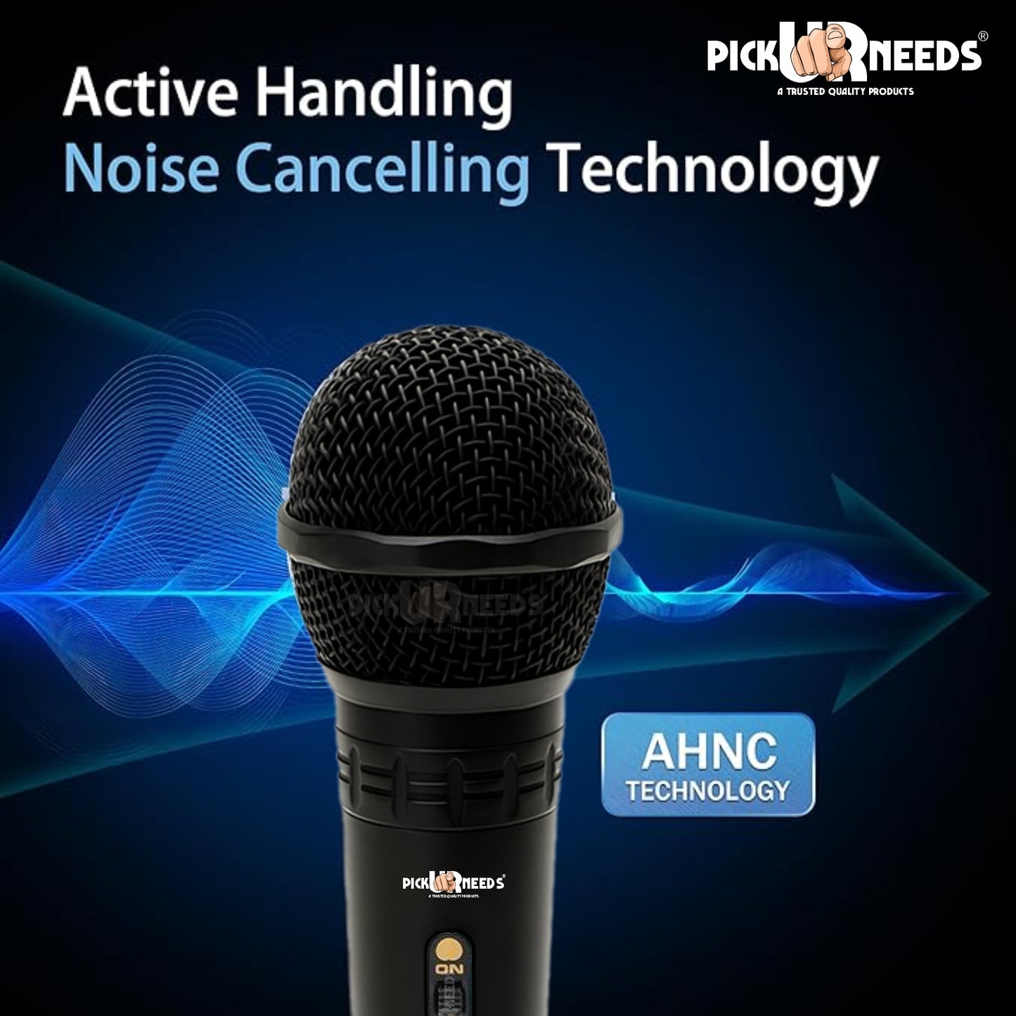 Pick Ur Needs Professional Dynamic Microphone – Wired Cardioid Mic, All-Metal Body- Corded Mic Microphone