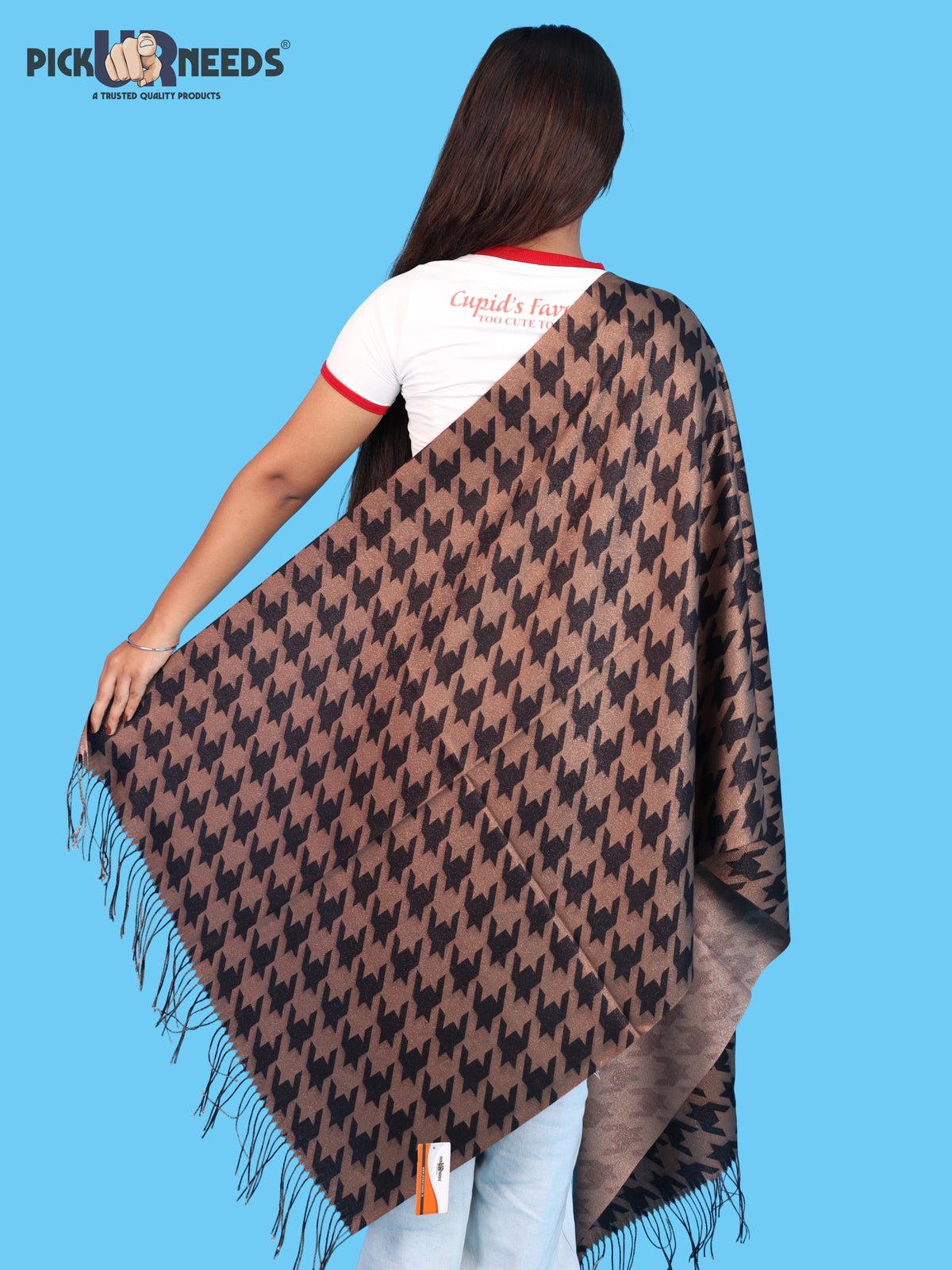 Pick Ur Needs Premium Winter Womens & Girls Shawl Soft & Cozy Printed with Elegant Geometric Design