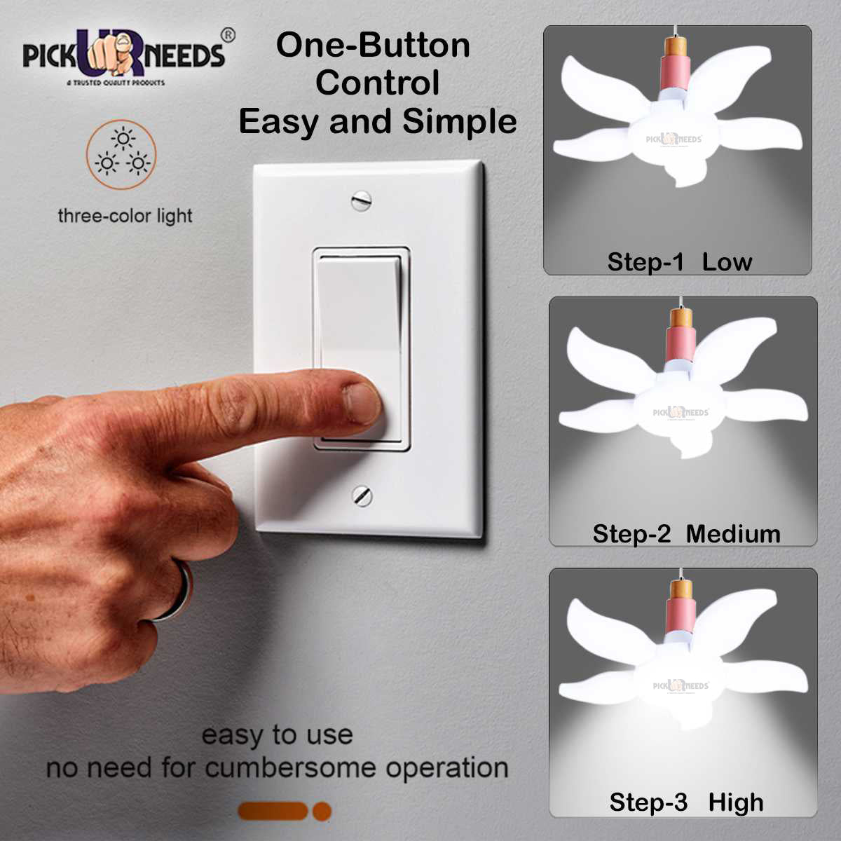 Pick Ur Needs 1 LEDs 0.09 m White Steady Bulb Rice Lights