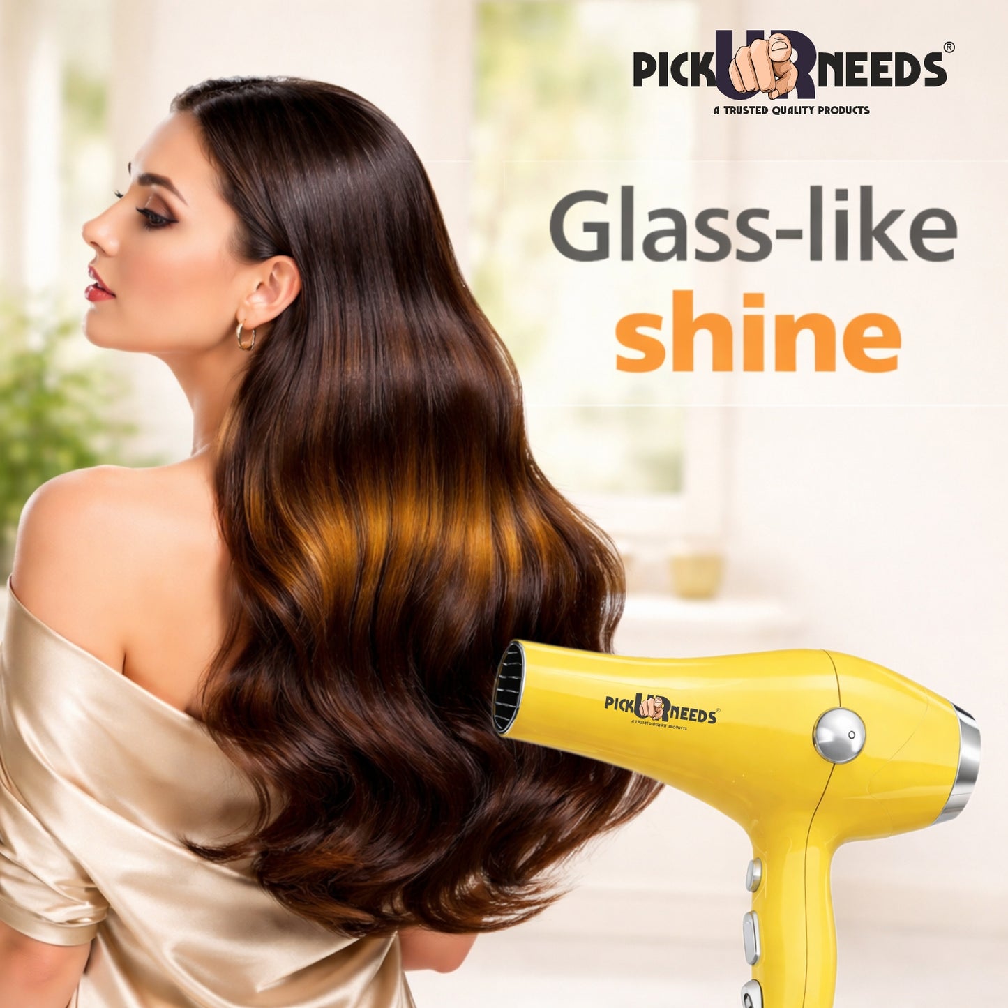 Pick Ur Needs Hair Dryer for Women & Men Quick Dry Hot and Cold Air Low Noise Dryer Hair Dryer