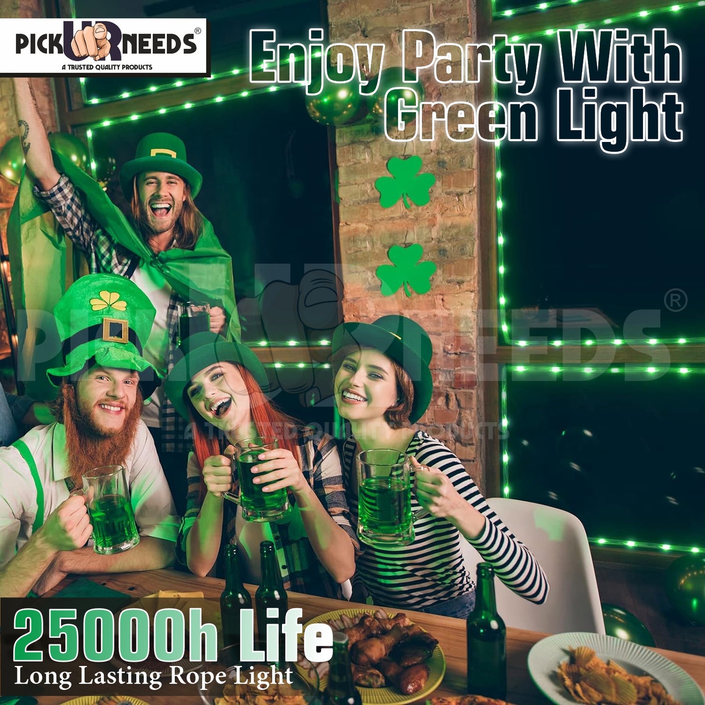 Pick Ur Needs 20M 2400 LED Strip Light-ultra-bright, energy-efficient white LED strip.