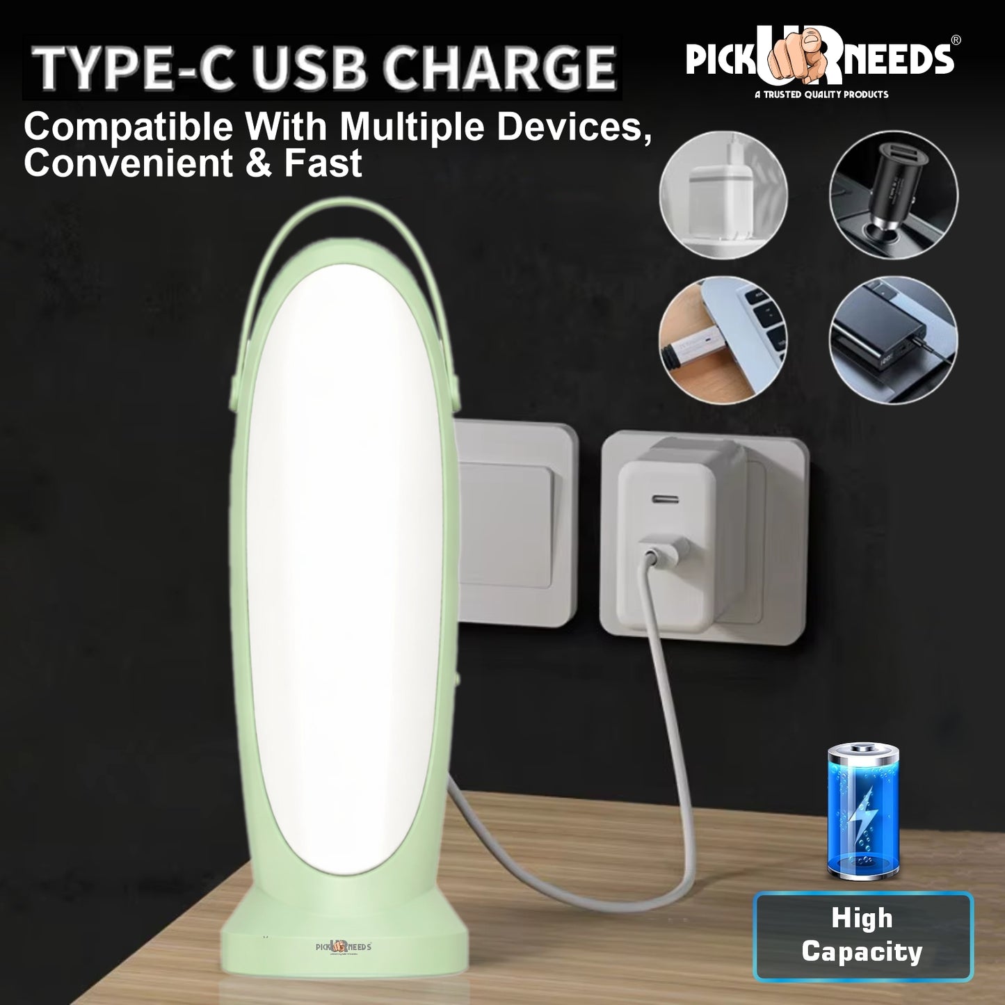 Pick Ur Needs Pick Ur Needs Rechargeable Long Range Emergency Lamp Light 1800 mAh 50w 5 hrs Torch Emergency LightLong Range Emergency Lamp Light 1800 mAh 50w 5 hrs Torch Emergency Light