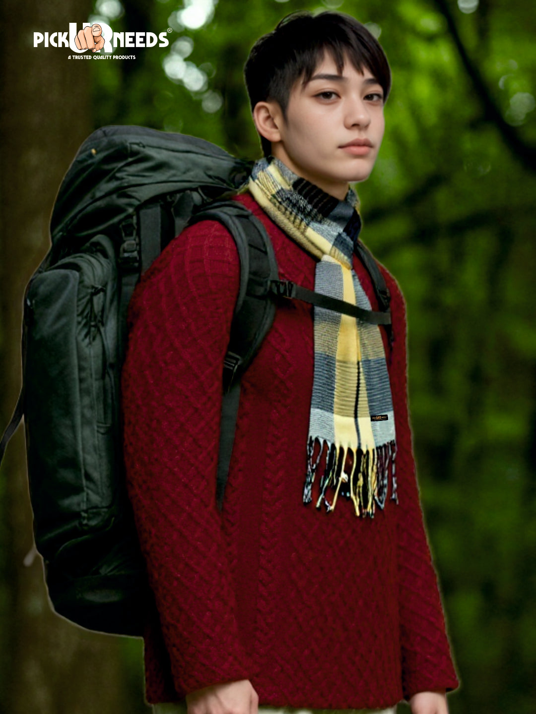 Pick Ur Needs Stylish Men’s Muffler – Warm, Soft & Trendy Winter Accessory