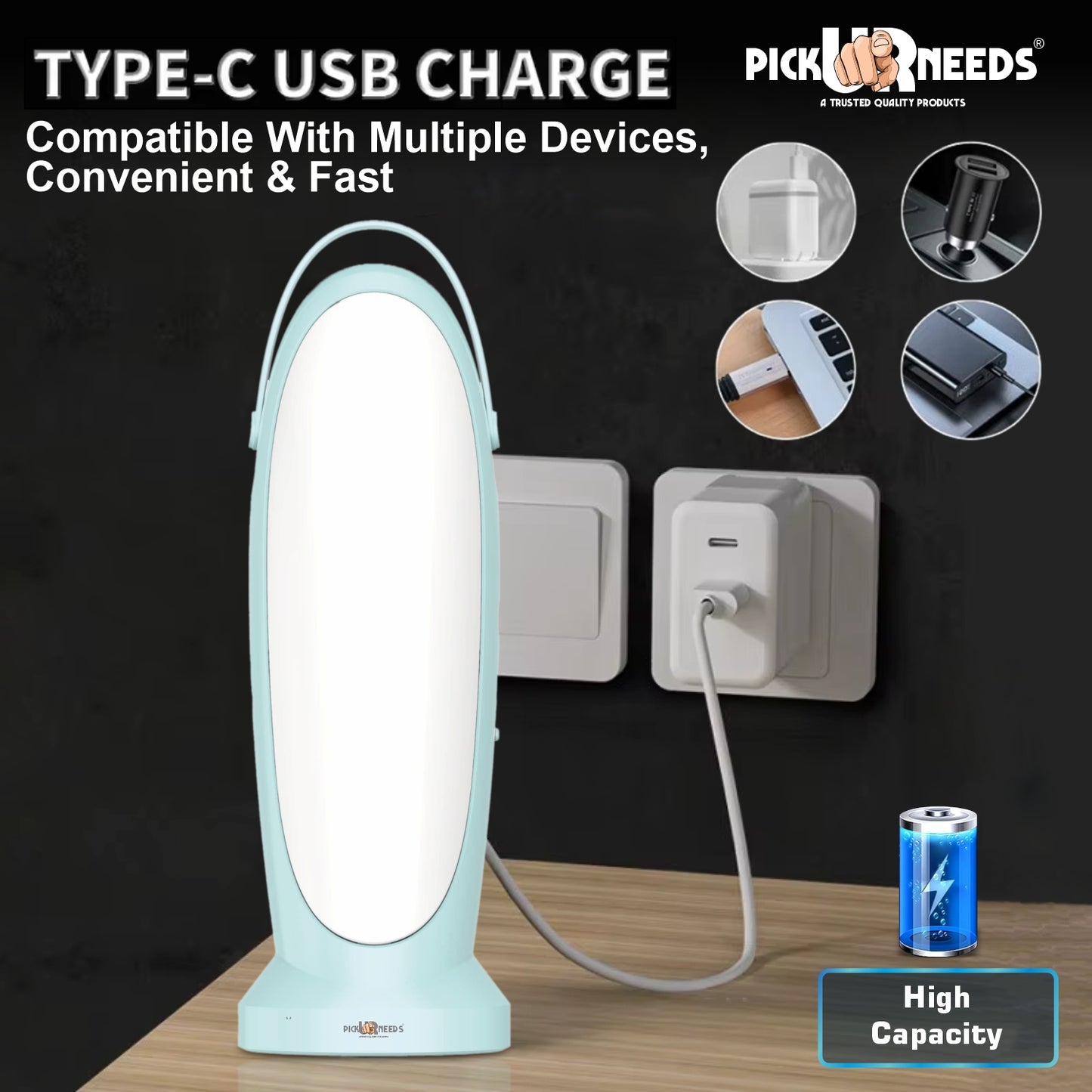 Pick Ur Needs Pick Ur Needs Rechargeable Long Range Emergency Lamp Light 1800 mAh 50w 5 hrs Torch Emergency LightLong Range Emergency Lamp Light 1800 mAh 50w 5 hrs Torch Emergency Light