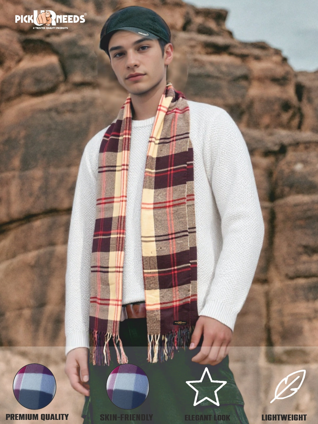 Pick Ur Needs Stylish MeNs Muffler  Warm, Soft & Trendy Wint