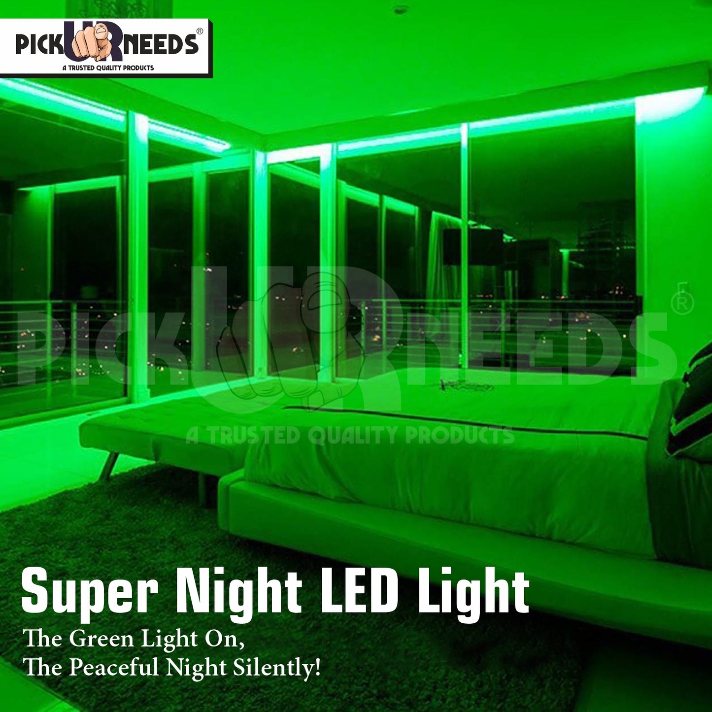Pick Ur Needs 20M 2400 LED Strip Light-ultra-bright, energy-efficient white LED strip.