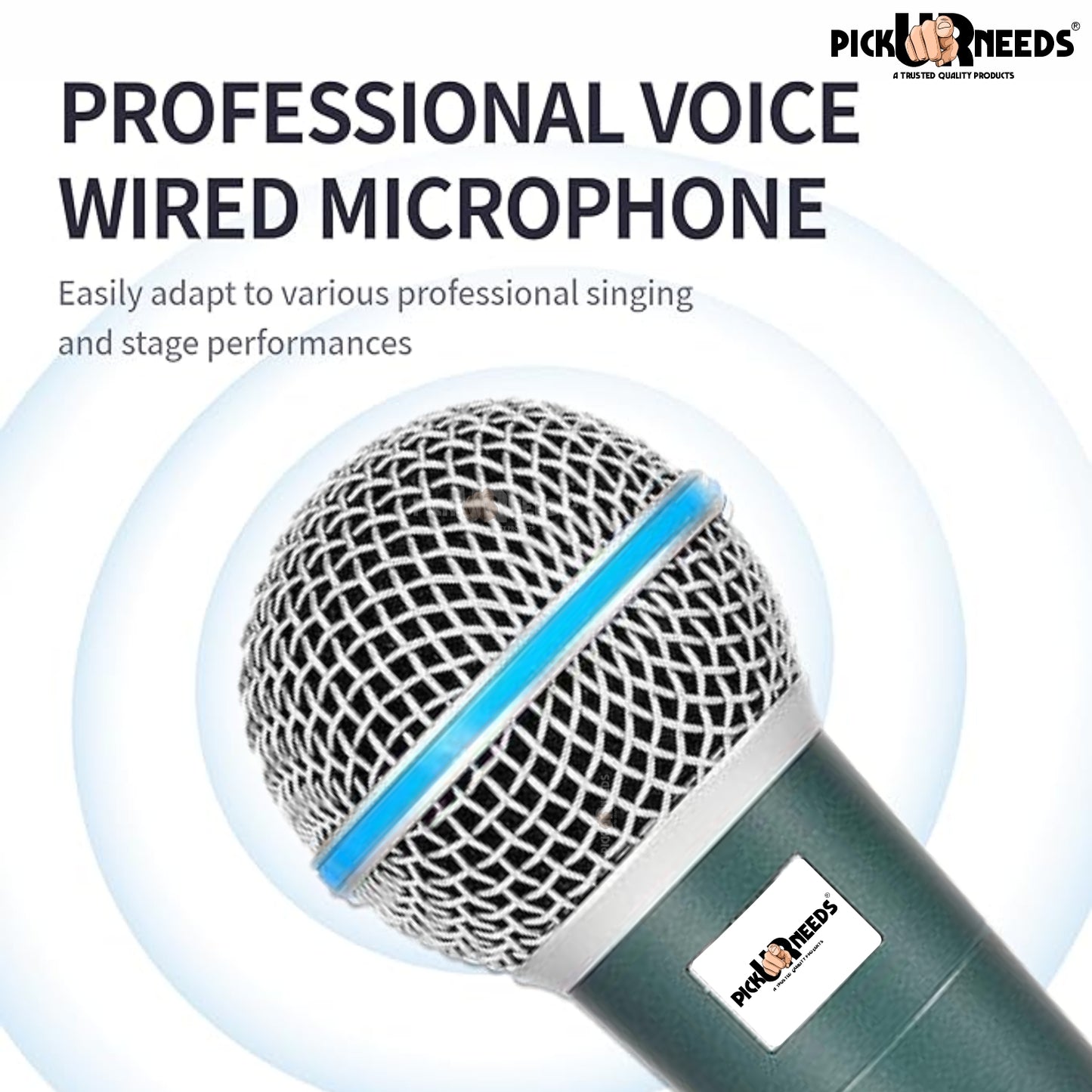 Pick Ur Needs Professional Dynamic Microphone –Singing, Karaoke & Live Performance- Corded Mic Microphone