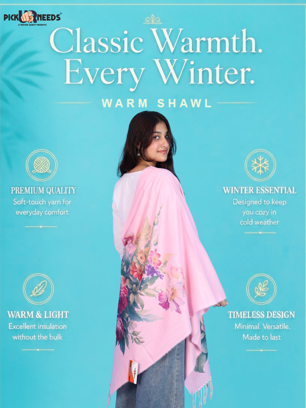 Pick Ur Needs Soft Warm Winter Stylish Wrap for Women & Girls