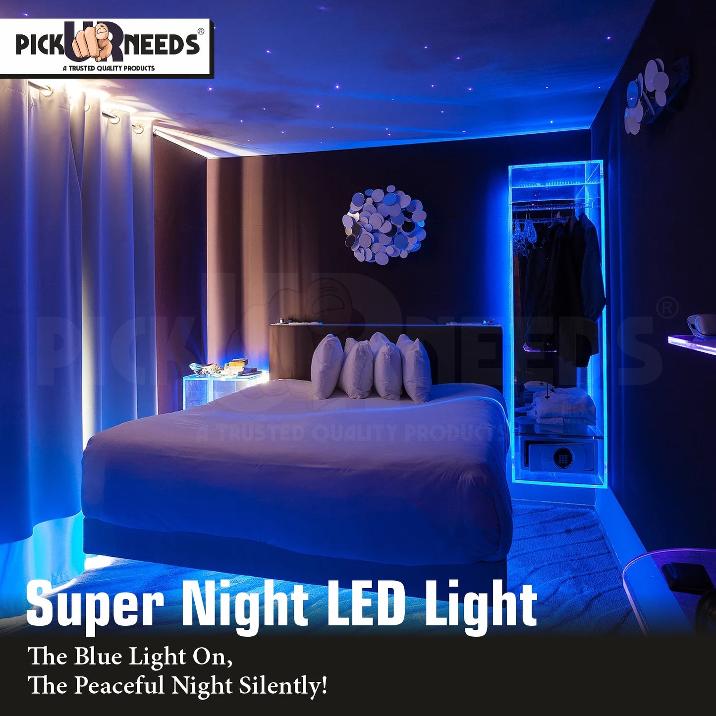 Pick Ur Needs 20M 2400 LED Strip Light-ultra-bright, energy-efficient white LED strip.