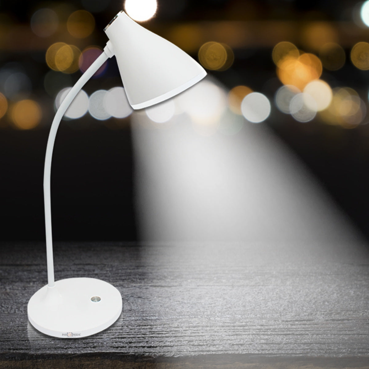 Pick Ur Needs Rocklight Touch On/Off Switch LED Desk Lamp (White) Study Lamp