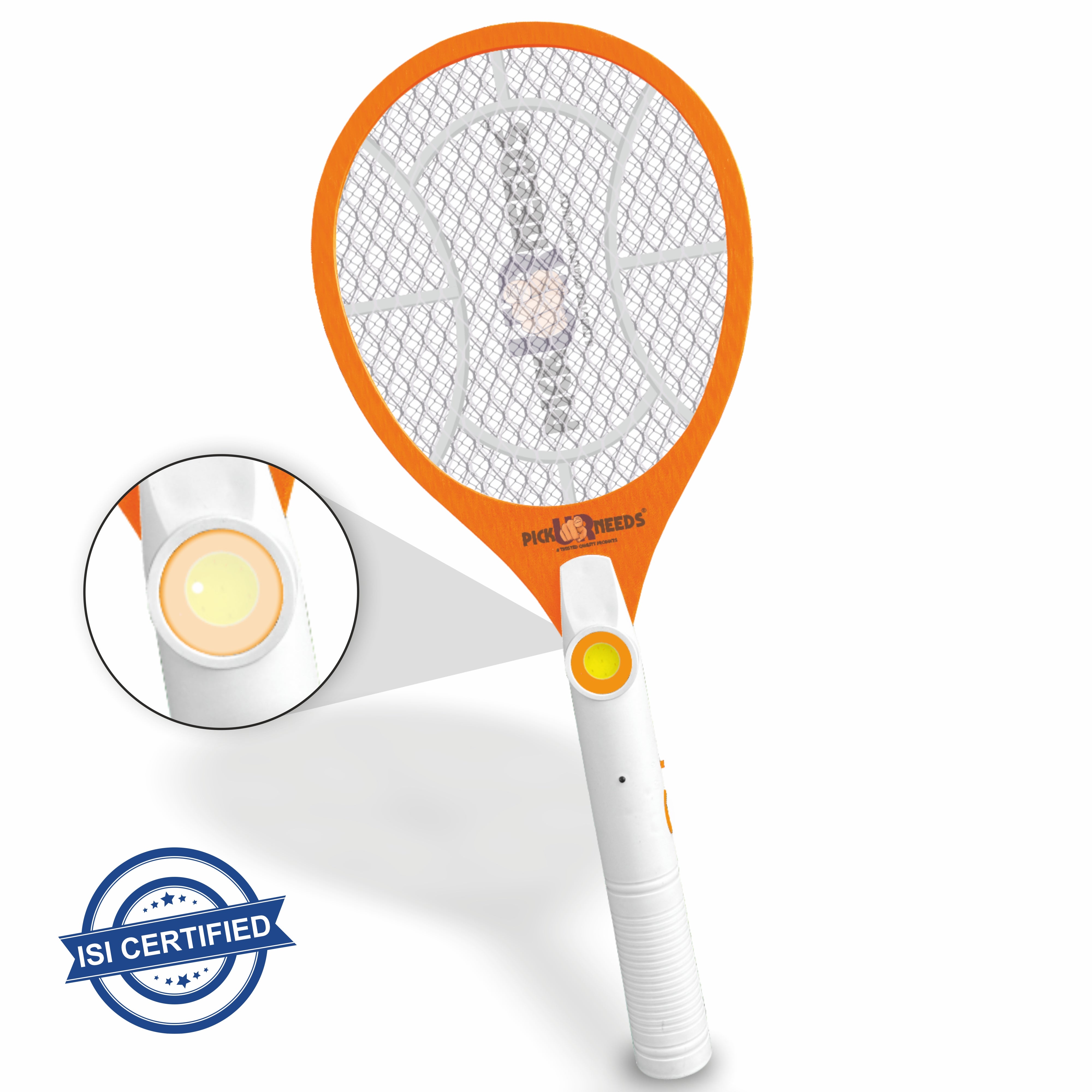 Pick Ur Needs Rechargeable Mosquito Racket / Bat With Cob Light For Mo