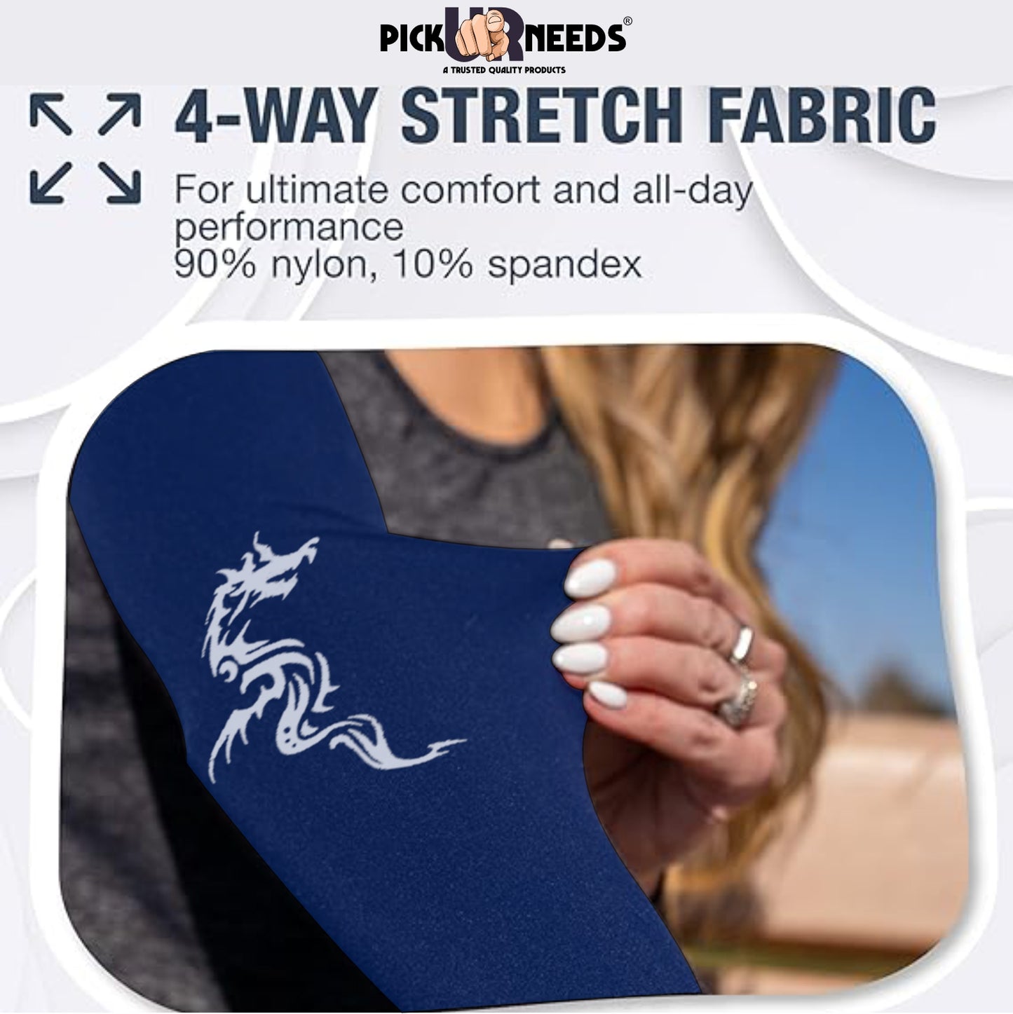 Pick Ur Needs Arm Sleeves for Sun Protection UV Cooling Sleeves for Men & Women for Outdoor Work, Sports, Running, Tattoo Dragon Cover