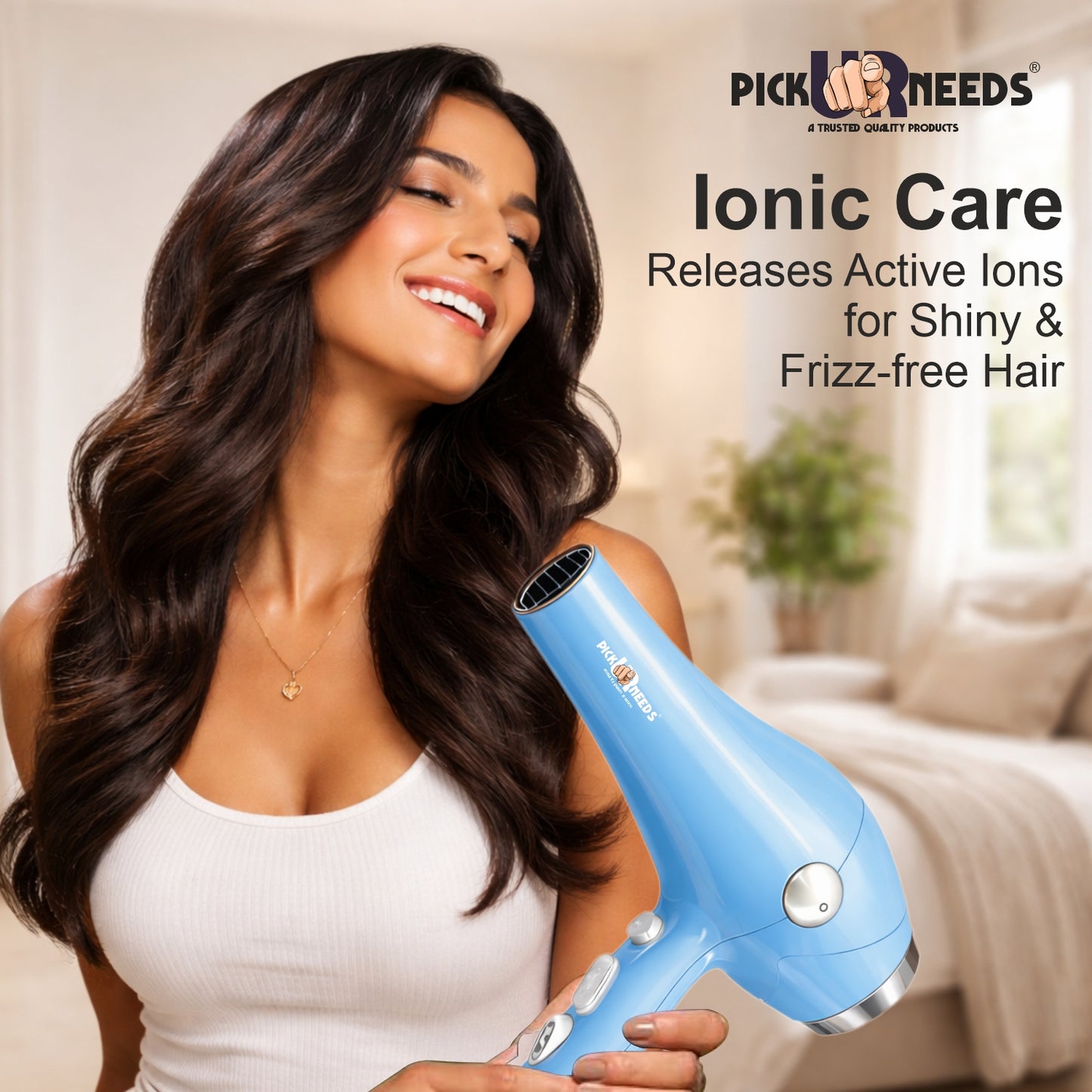 Pick Ur Needs Hair Dryer for Women & Men Quick Dry Hot and Cold Air Low Noise Dryer Hair Dryer