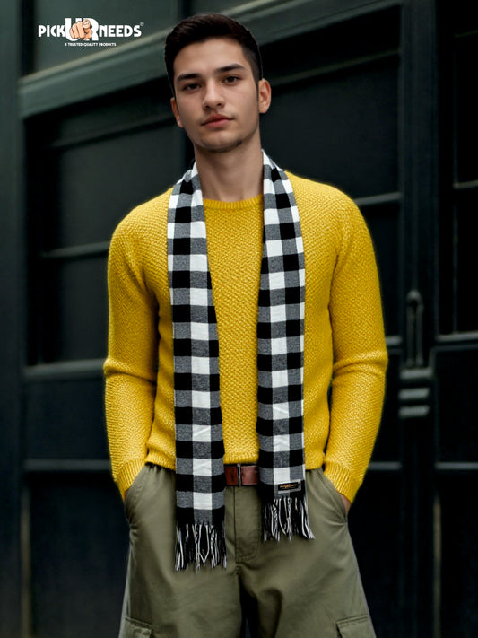 Pick Ur Needs Stylish Men’s Muffler – Warm, Soft & Trendy Winter Accessory
