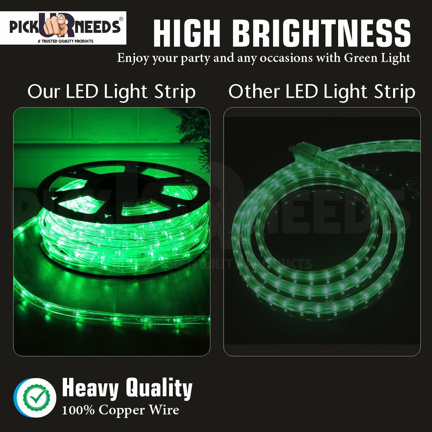 Pick Ur Needs 20M 2400 LED Strip Light-ultra-bright, energy-efficient white LED strip.