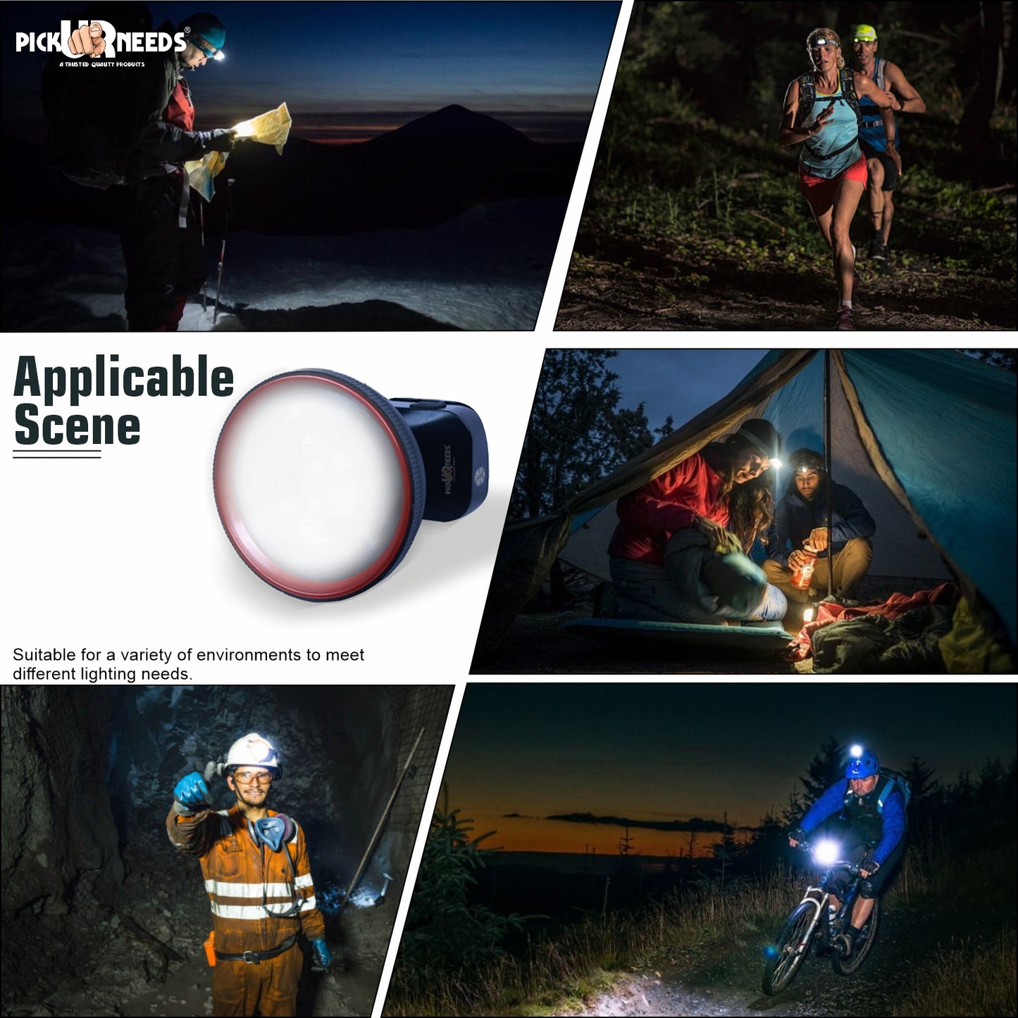 Pick Ur Needs Super Power Head Lamp With 3 Mode LED Zoomable Head Light For Camping Headlamp 5 hrs Torch Emergency Light