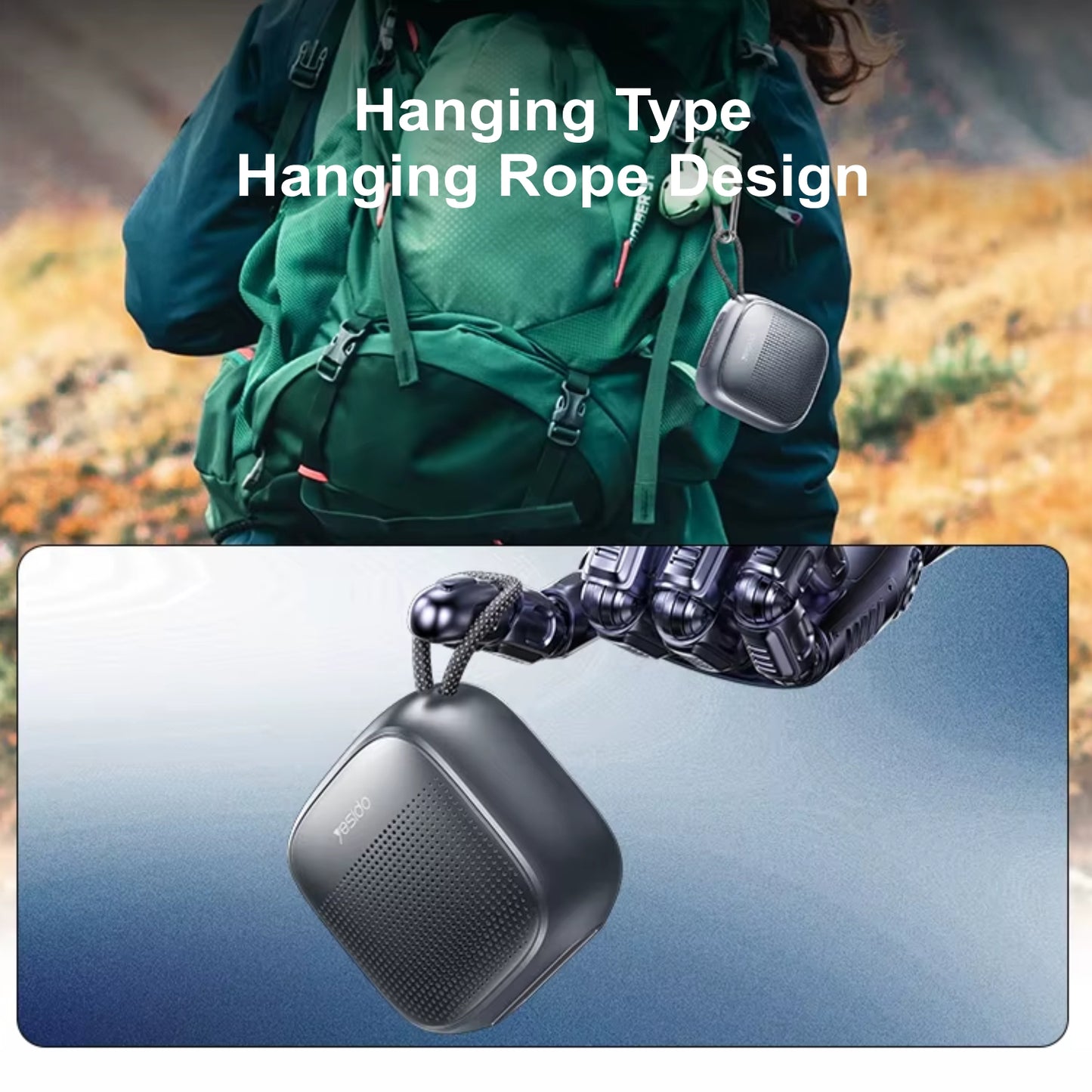 Pick Ur Needs 12W Portable Wireless Bluetooth Speaker with RGB Lights, 800mAh Battery, TWS, FM Radio, TF Card, USB 10m Wireless Transmission