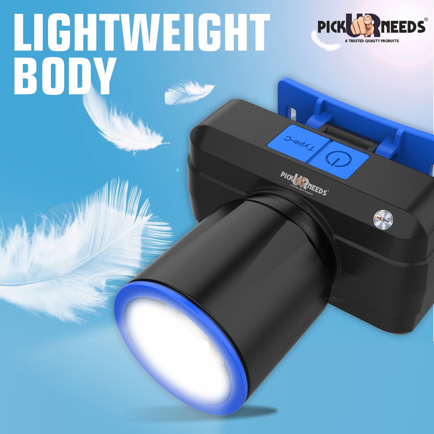 Pick Ur Needs Zoomable Rechargeable 100W Bright LED Head Lamp 1200mAh Battery 3 hrs Torch Emergency Light