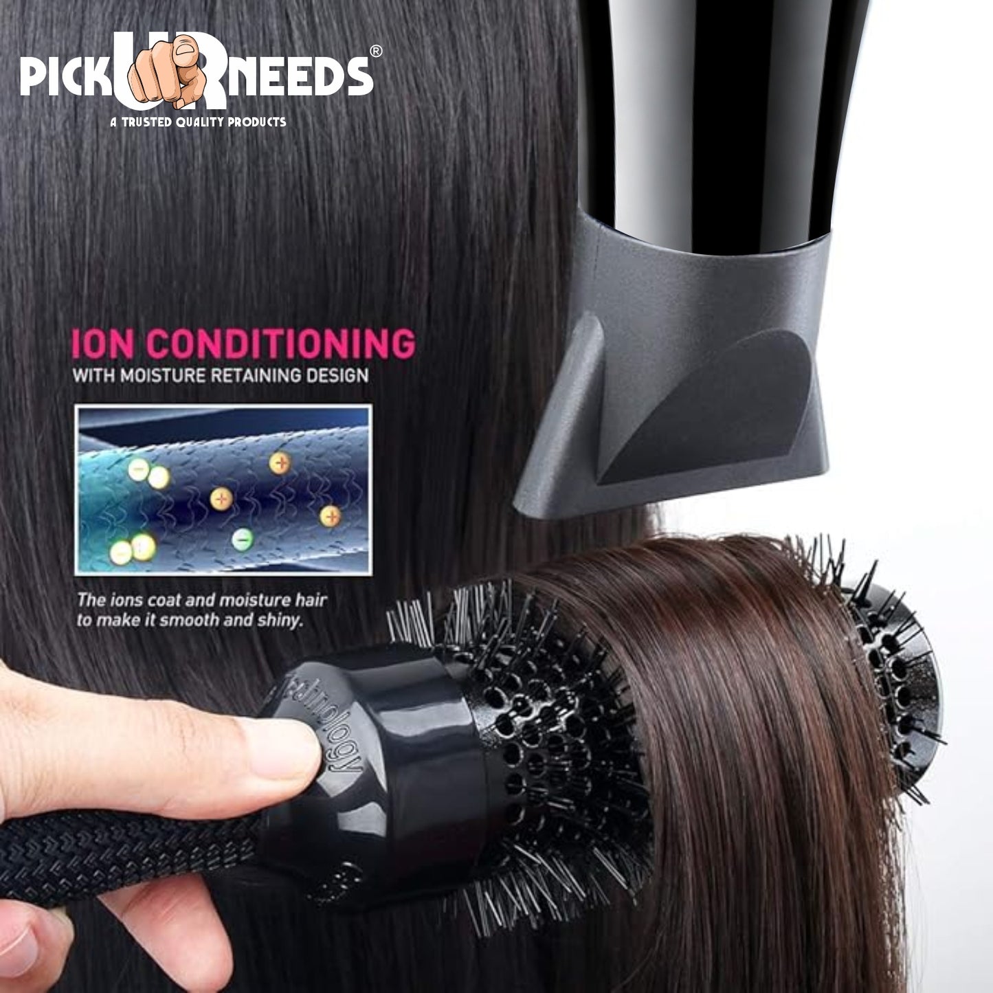 Pick Ur Needs Professional Hair Dryer 2000W Hot & Cold Air 2 Speed Settings Hair Styling Hair Dryer
