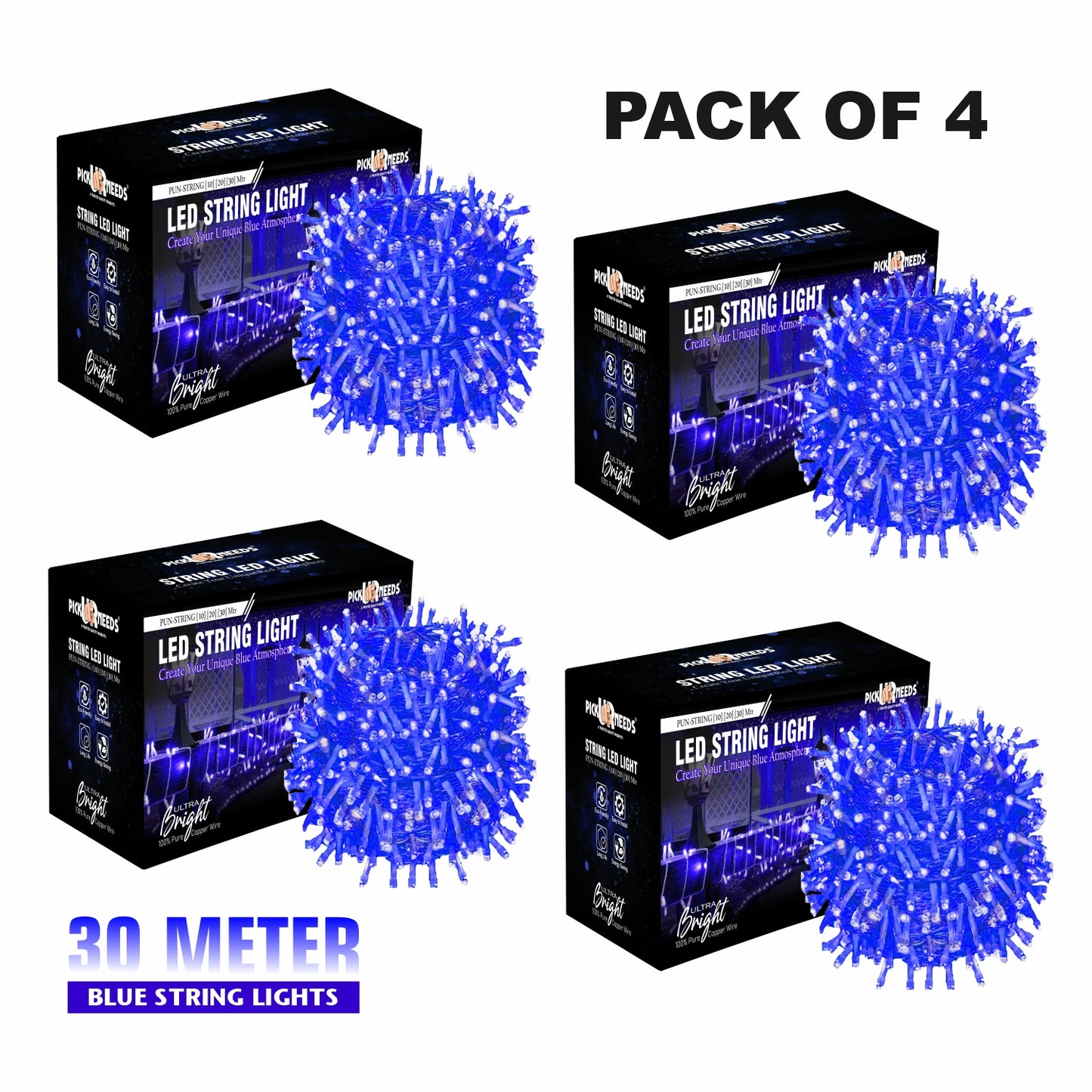 Pick Ur Needs 74 LEDs 30 m Red Flickering String Rice Lights
