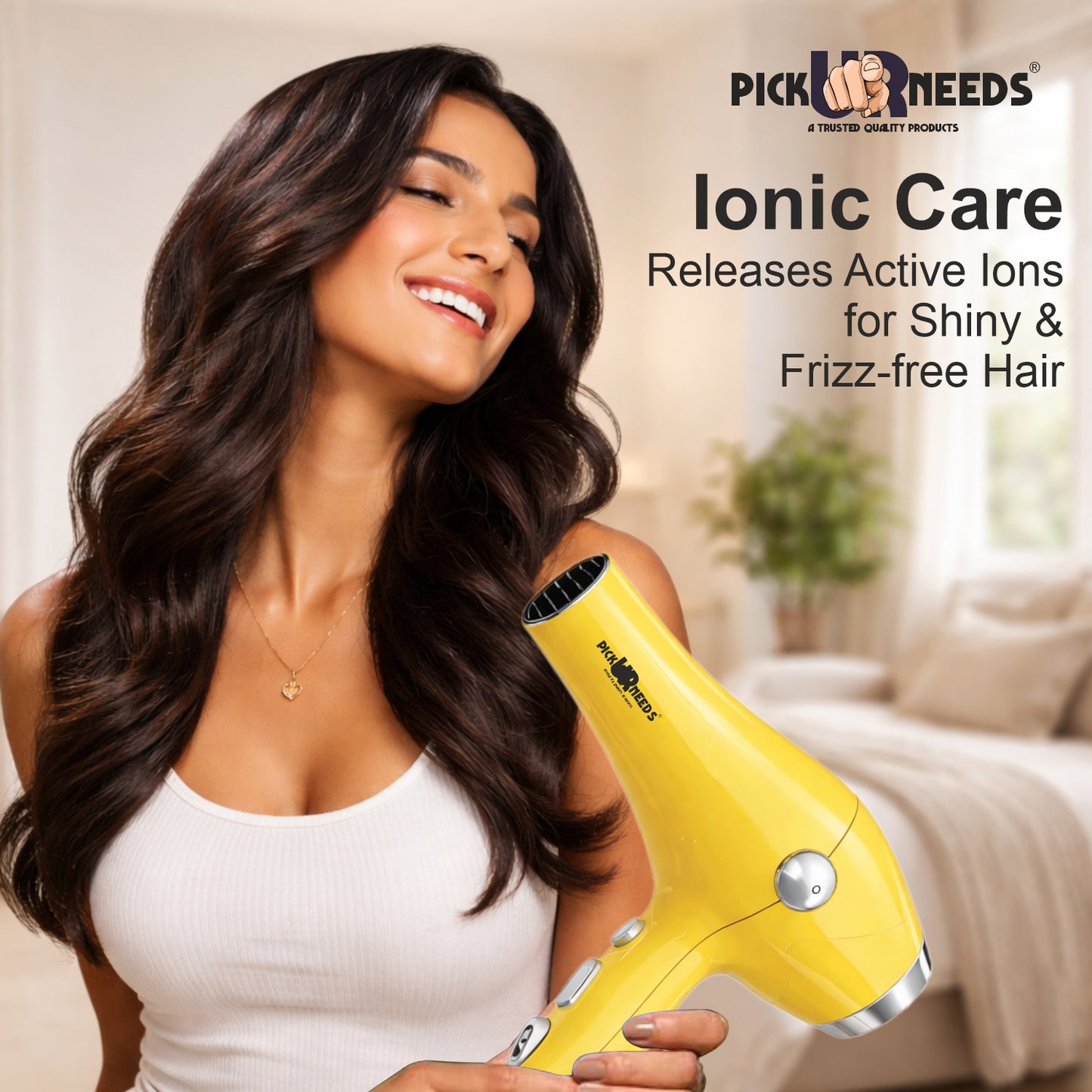 Pick Ur Needs Hair Dryer for Women & Men Quick Dry Hot and Cold Air Low Noise Dryer Hair Dryer