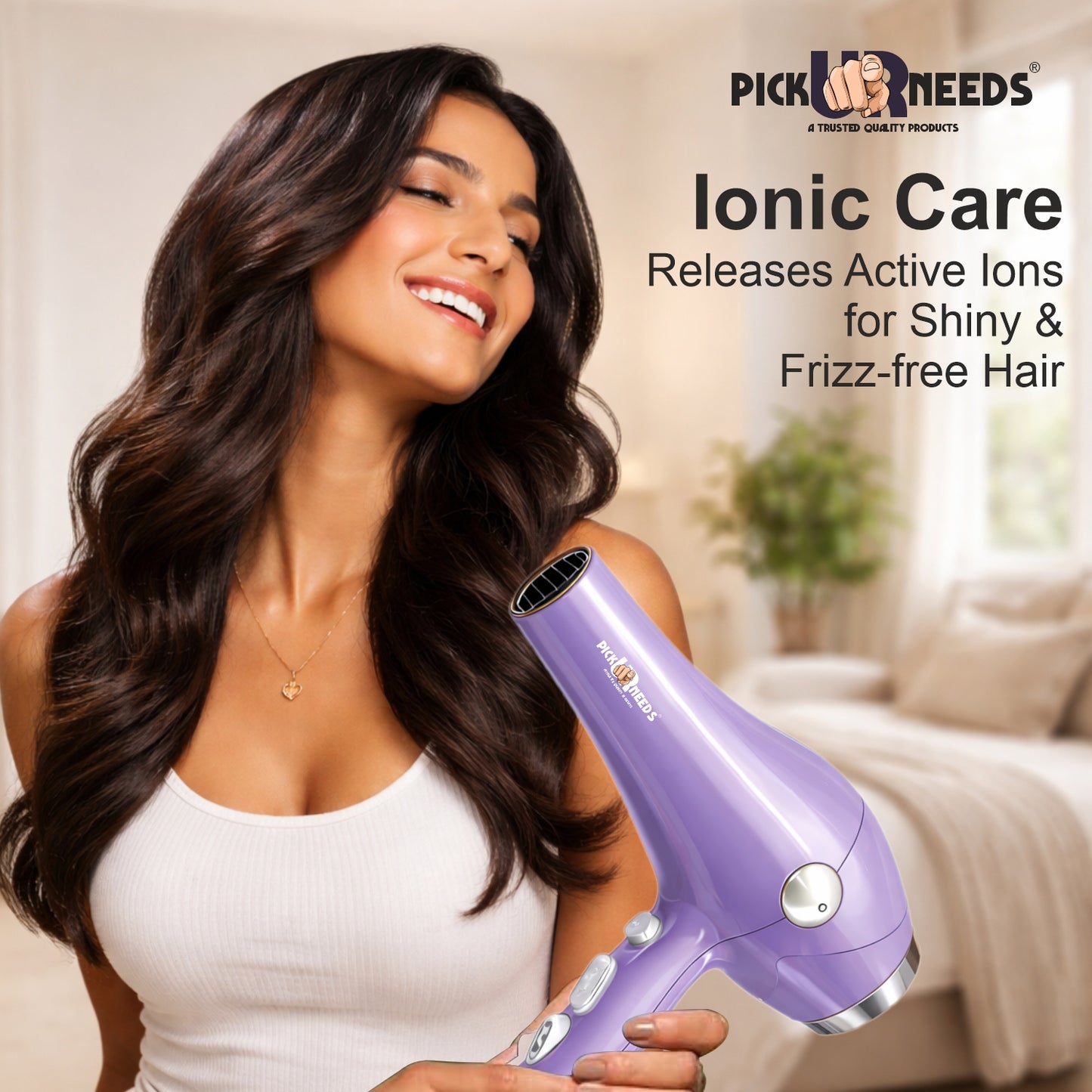 Pick Ur Needs Hair Dryer for Women & Men Quick Dry Hot and Cold Air Low Noise Dryer Hair Dryer
