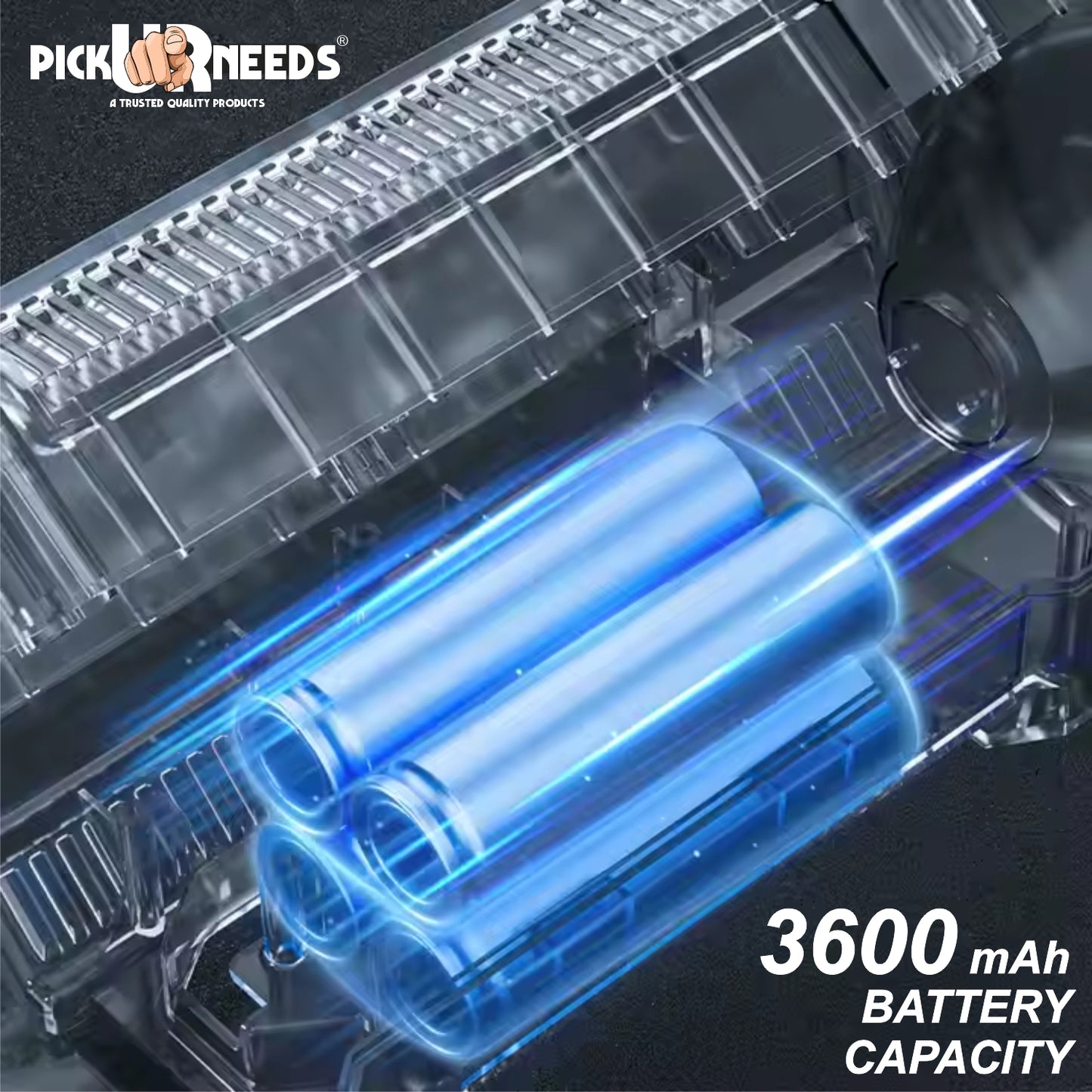 Pick Ur Needs Rechargeable LED Outdoor Torch 200 Watt Laser Light 3600mAh Battery Metal Body 5 hrs Torch Emergency Light