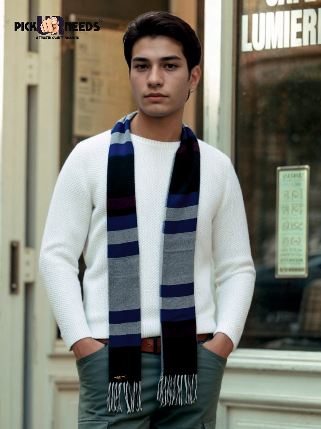 Pick Ur Needs Stylish Mens Muffler  Warm, Soft & Trendy Wint