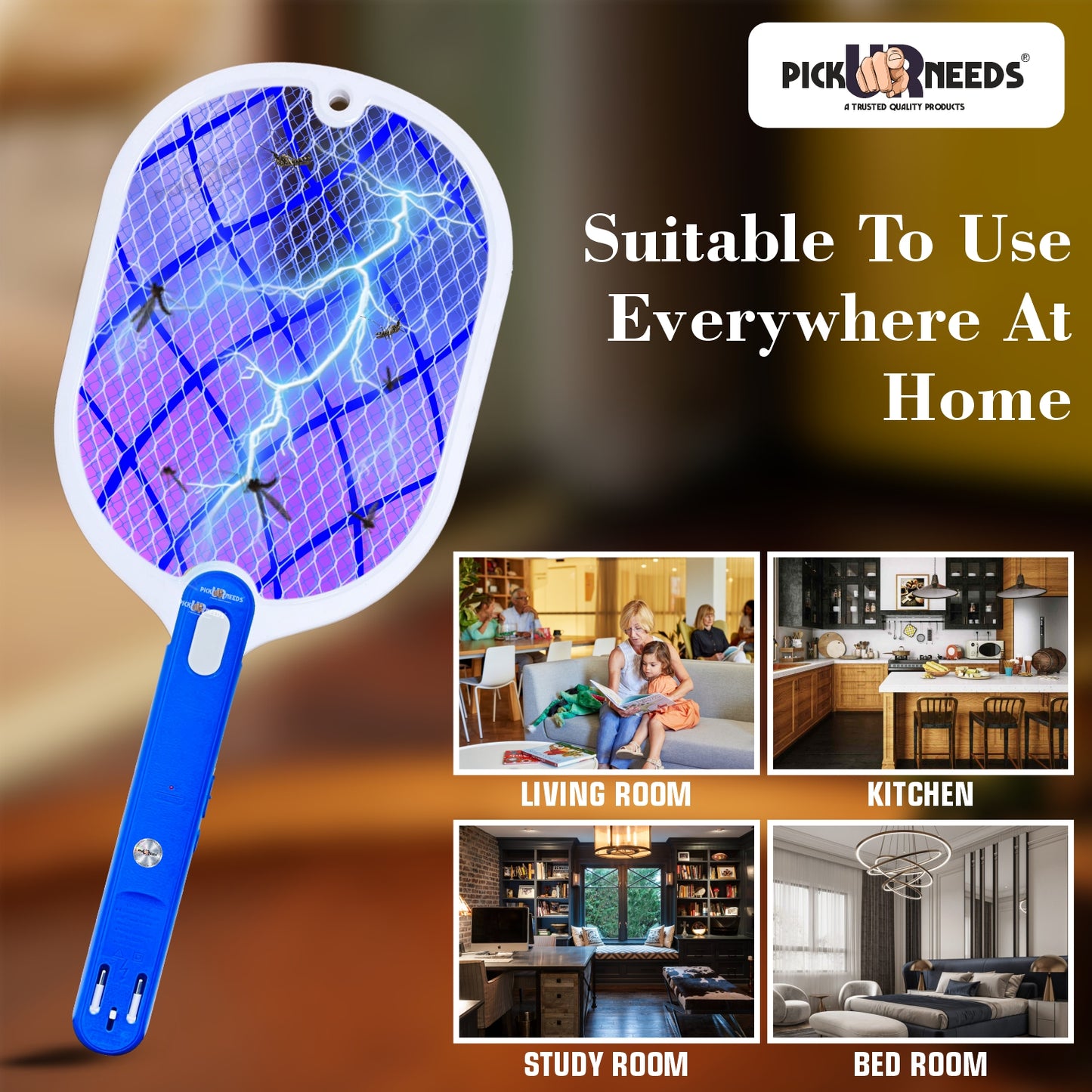 Pick Ur Needs High Power Rechargeable Mosquito Killer Bat/Racket For Indoor & Outdoor Electric Insect Killer Indoor, Outdoor  (Bat)