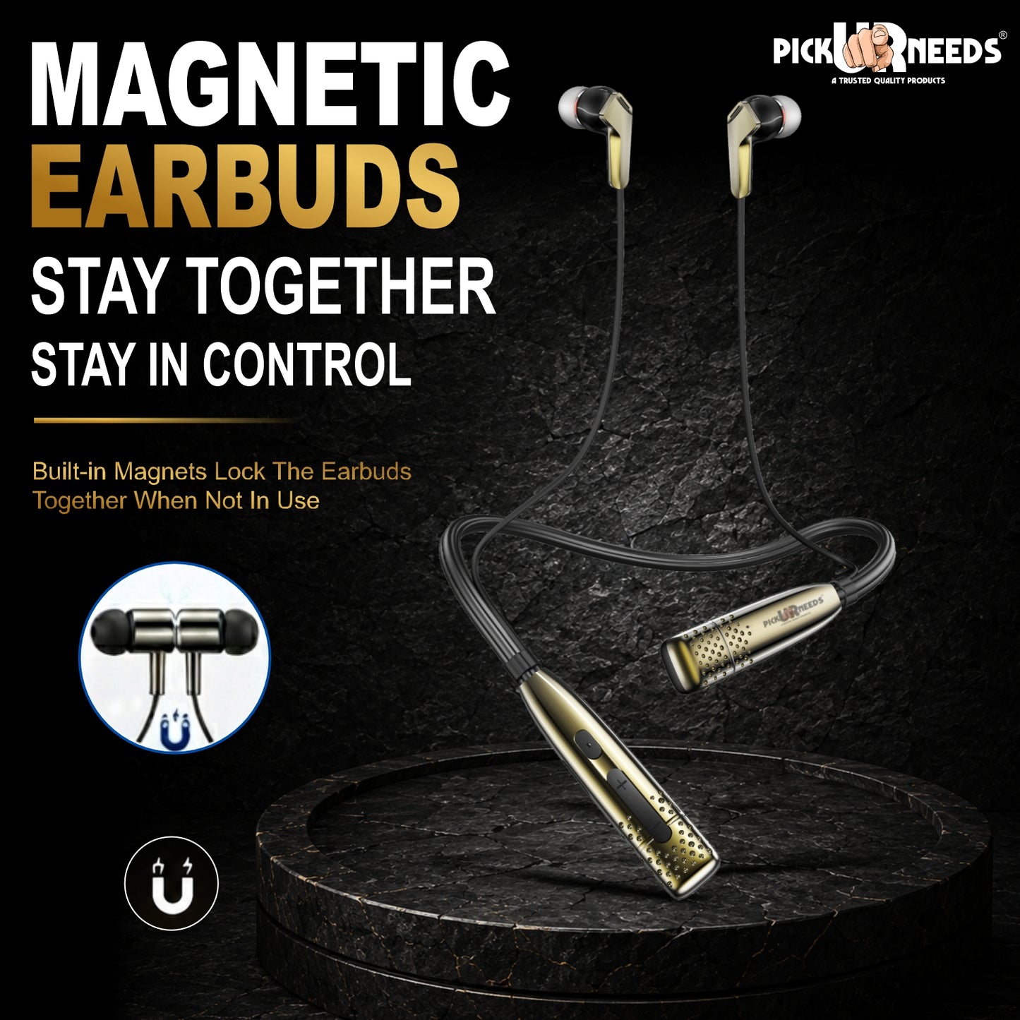Premium Wireless Earphones Neckband with Long Battery Life & HD Voice Calling