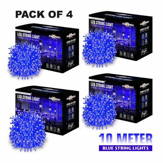 Pick Ur Needs 74 LEDs 10 m Blue Steady String Rice Lights