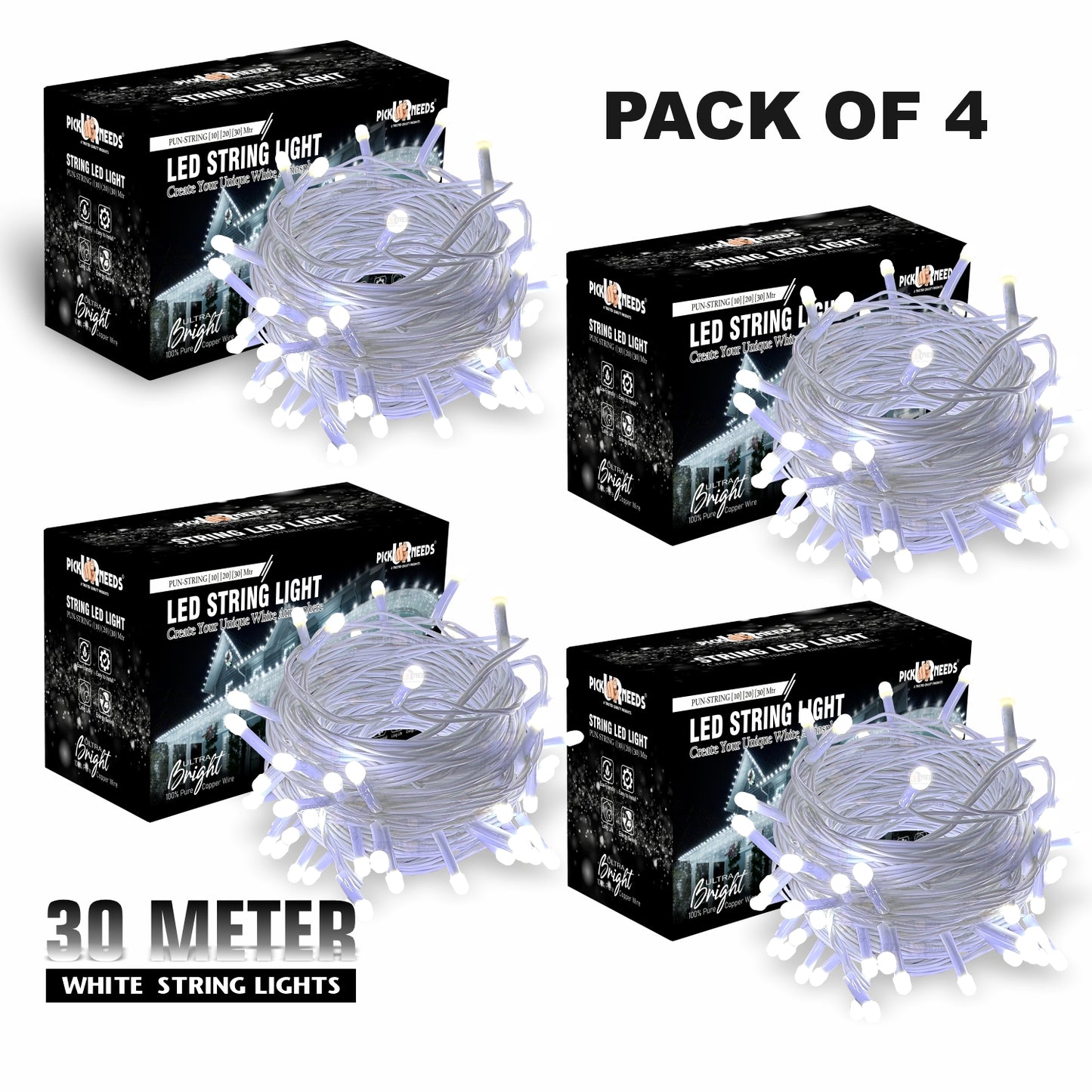 Pick Ur Needs 74 LEDs 30 m Red Flickering String Rice Lights
