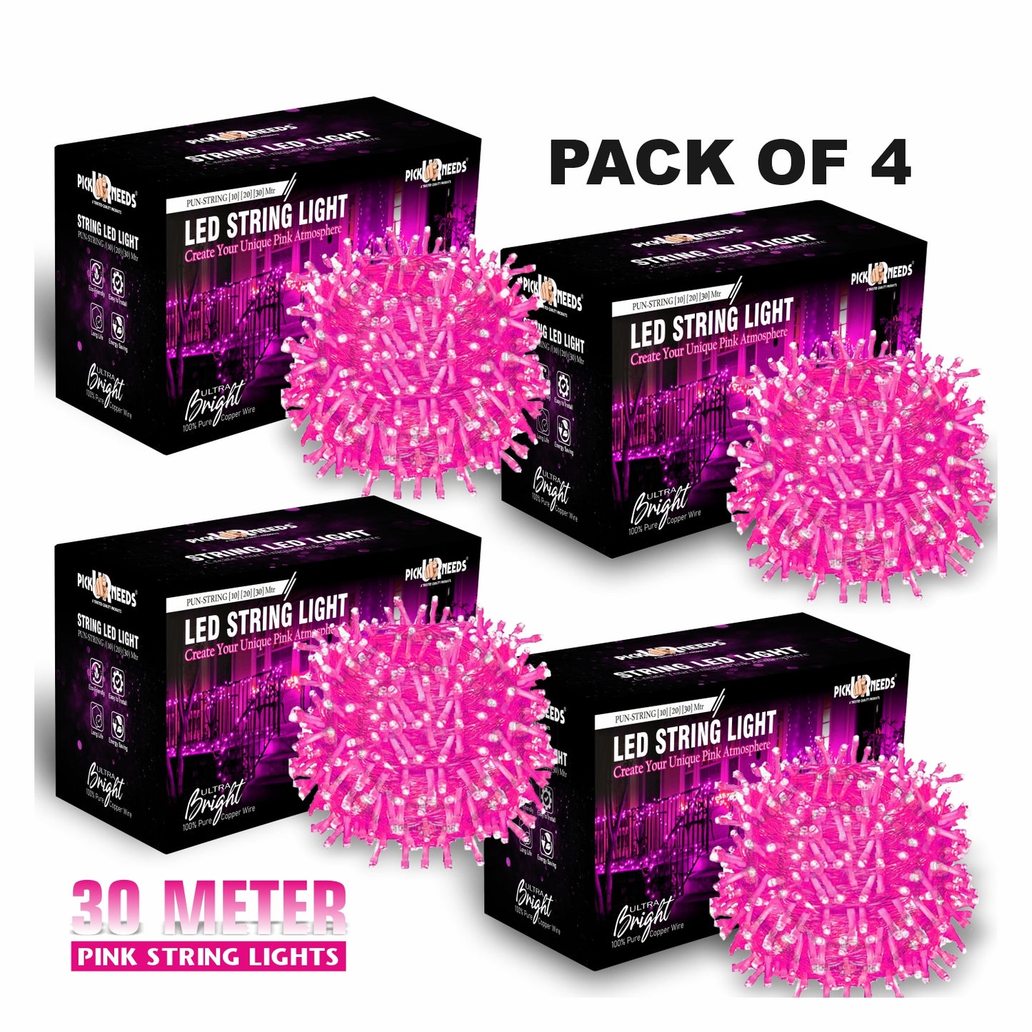 Pick Ur Needs 74 LEDs 30 m Red Flickering String Rice Lights