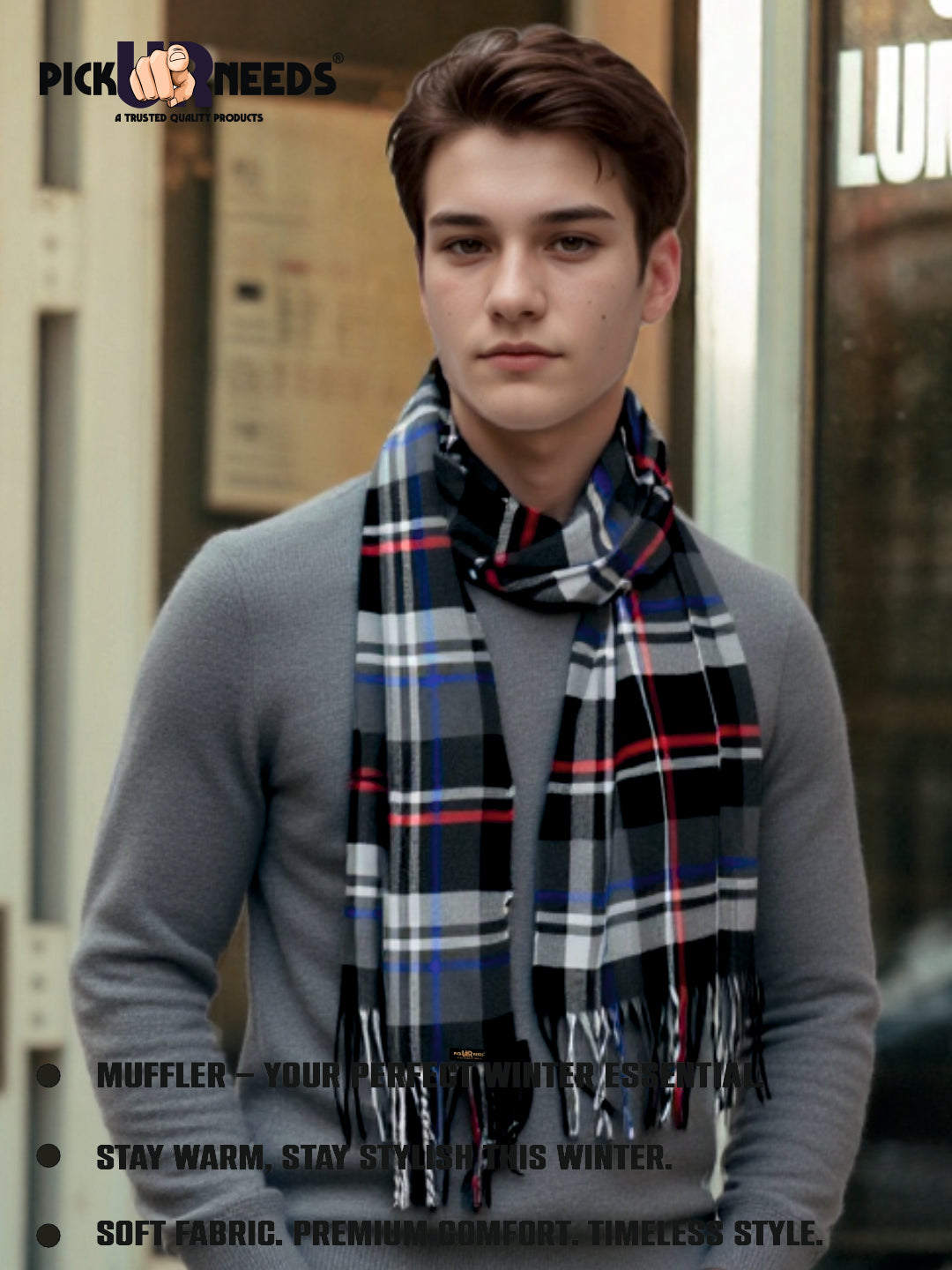 Pick Ur Needs Stylish Mens Muffler  Warm, Soft & Trendy Wint