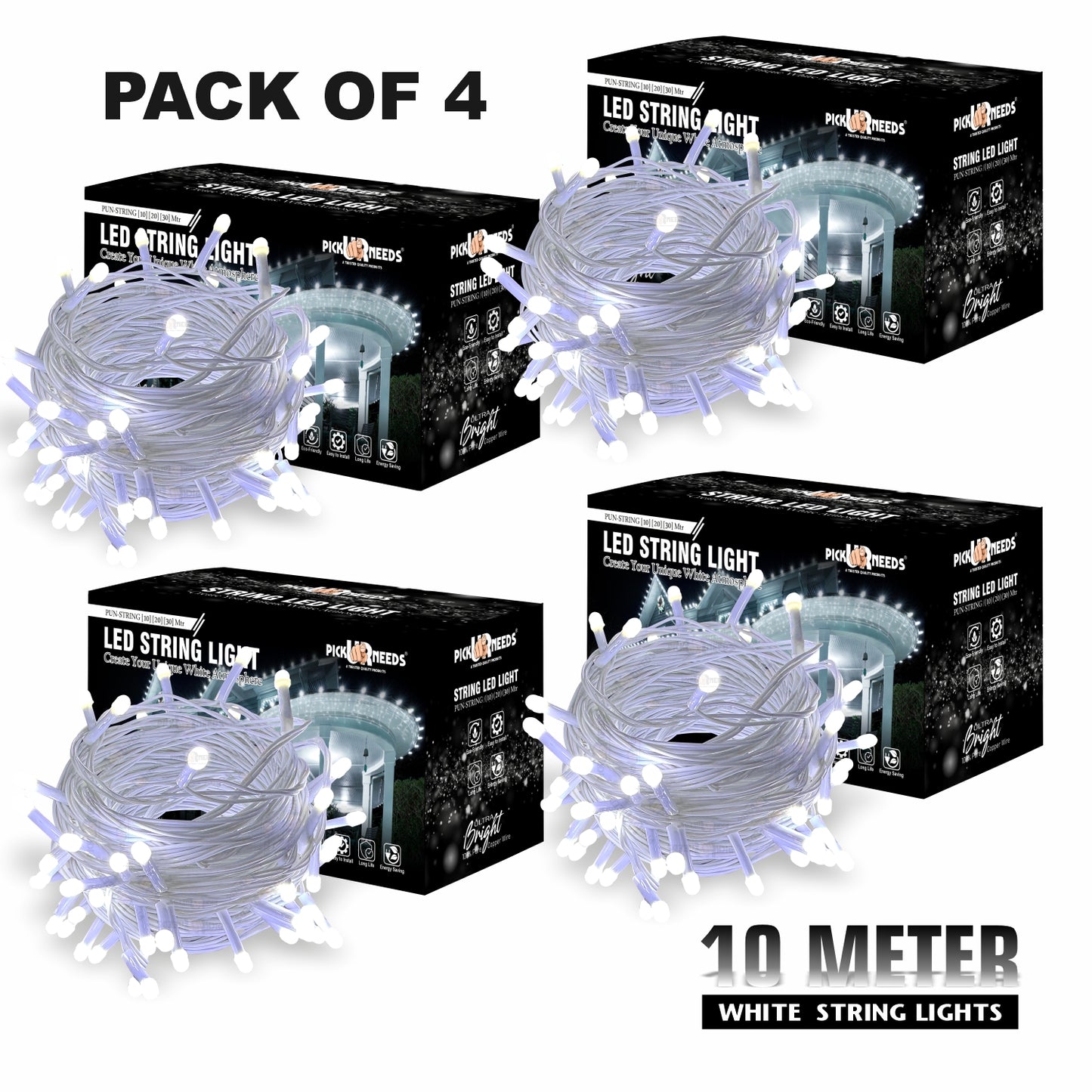 Pick Ur Needs 74 LEDs 10 m Blue Steady String Rice Lights