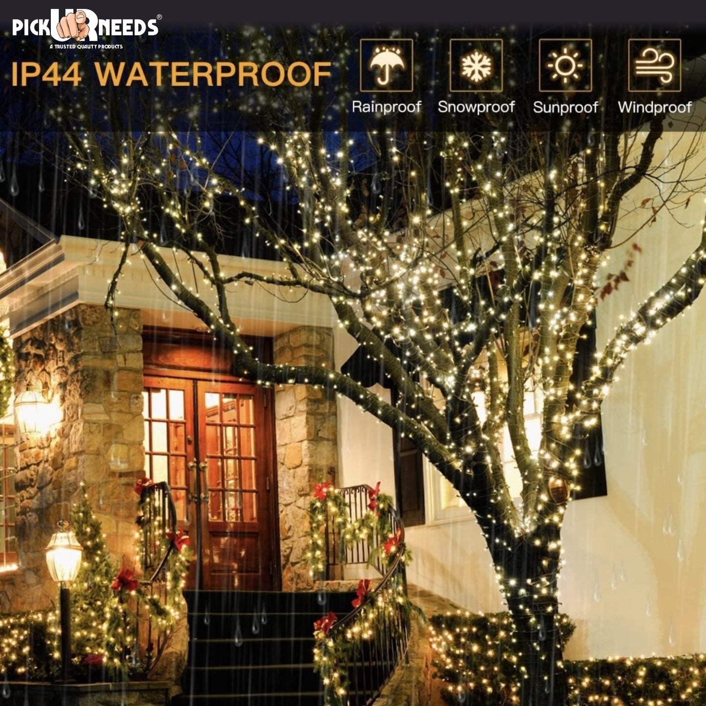 Pick Ur Needs 74 LEDs 10 m Blue Steady String Rice Lights